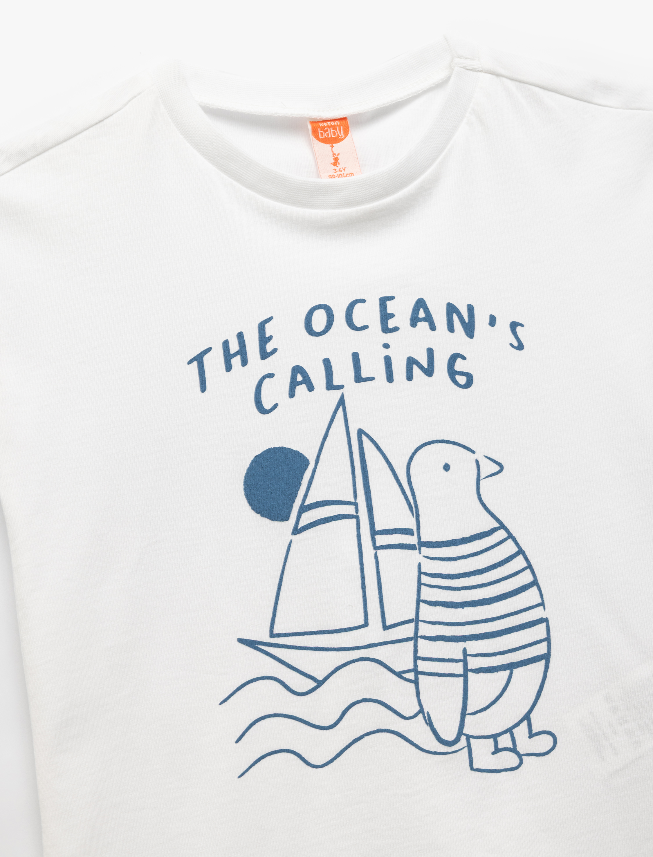  Erkek Bebek Baskılı Kısa Kollu Pamuklu Bisiklet Yaka Tişört