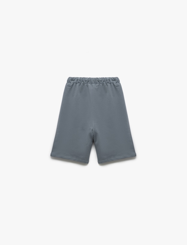 Pamuklu Beli Bağcıklı Basic Şort_1