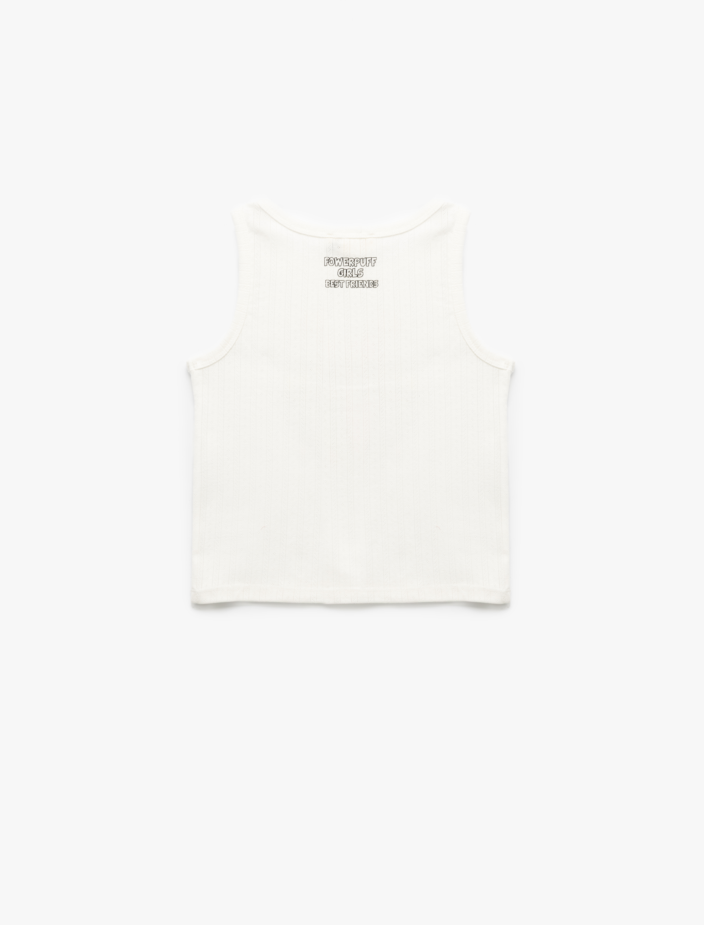  Kız Çocuk Lisanslı Powerpuff Girls Baskkılı Kolsuz Bisiklet Yaka Atlet