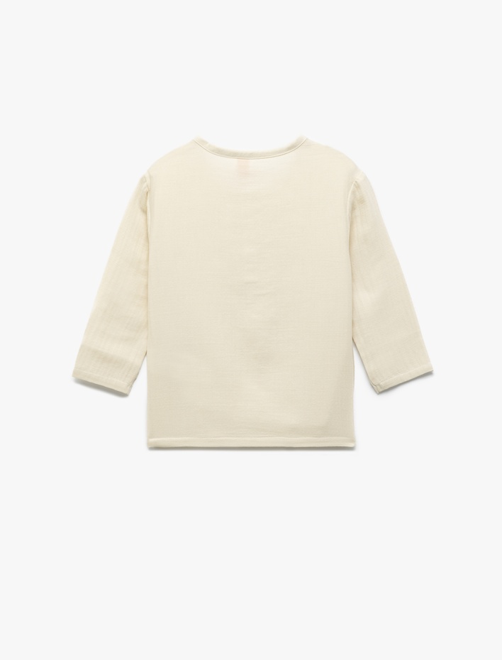 Erkek Bebek Kısa Kollu Bisiklet Yaka Düğmeli Pamuklu Müslin Gömlek