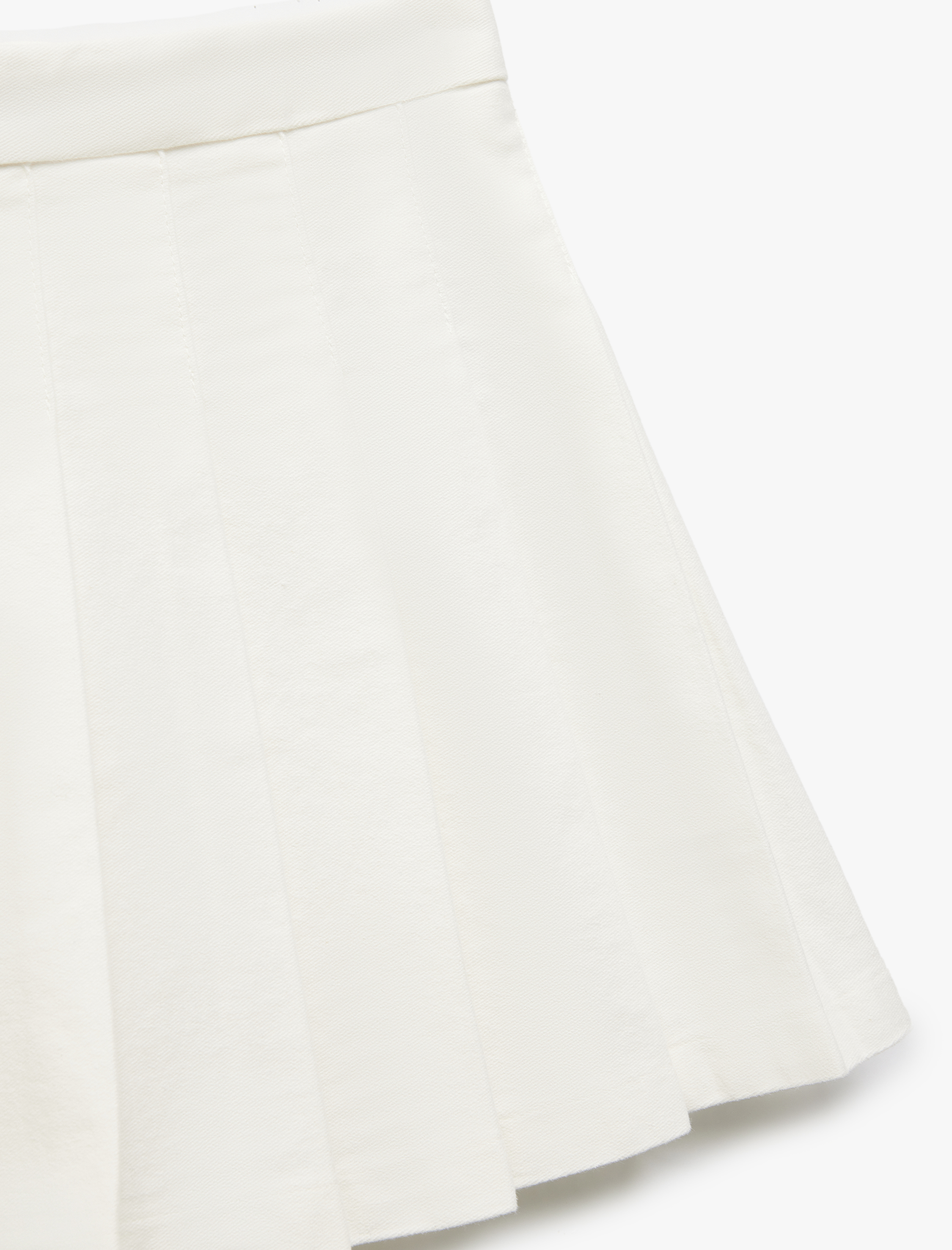  Kız Çocuk Pamuklu Fermuarlı Basic Pileli Etek