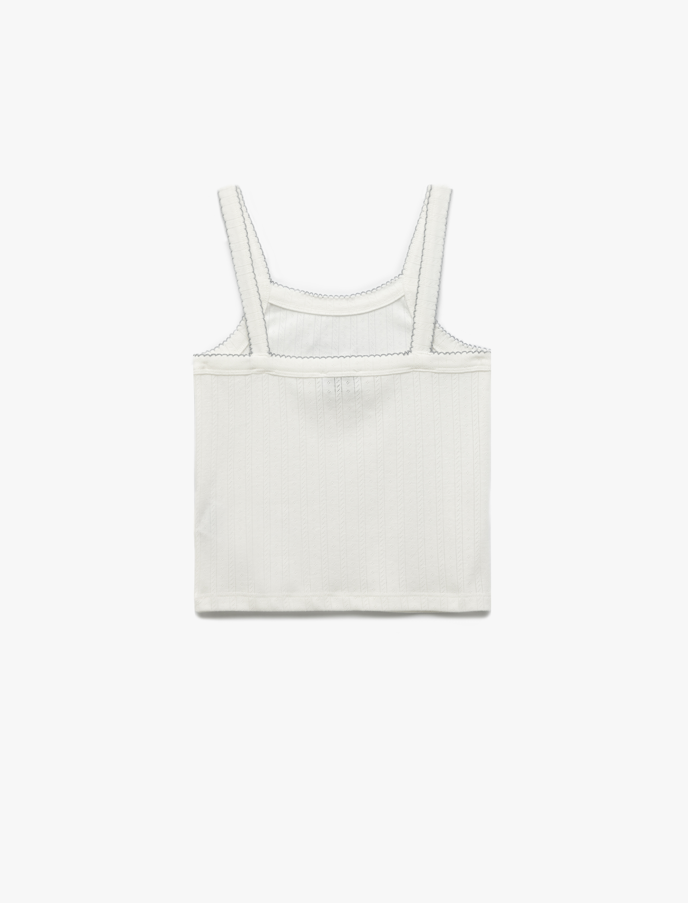  Kız Çocuk Tavşan Baskılı Ribanalı Bisiklet Yaka Askılı Atlet