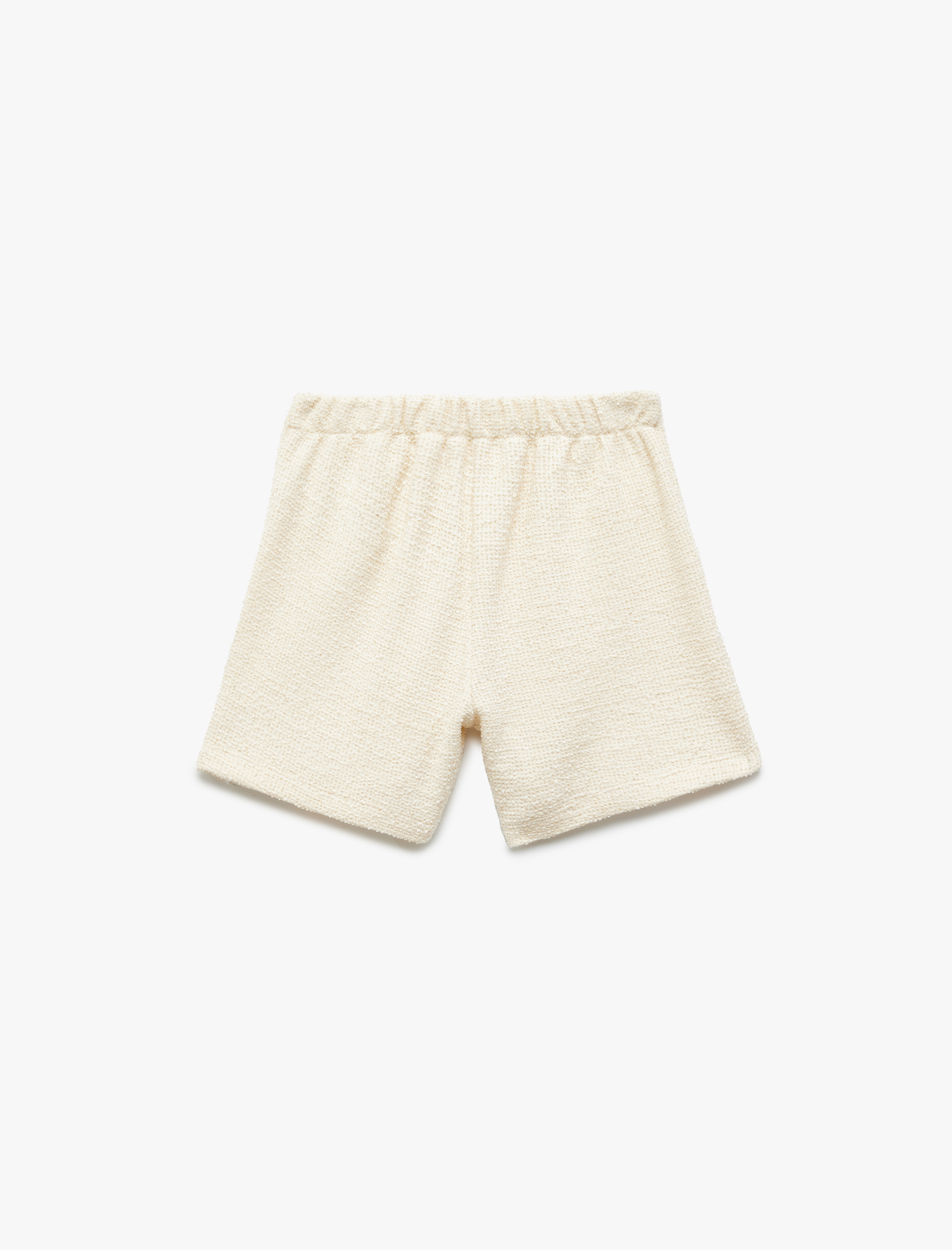  Kız Çocuk Pamuklu Düğmeli Cep Detaylı Tüvit Şort