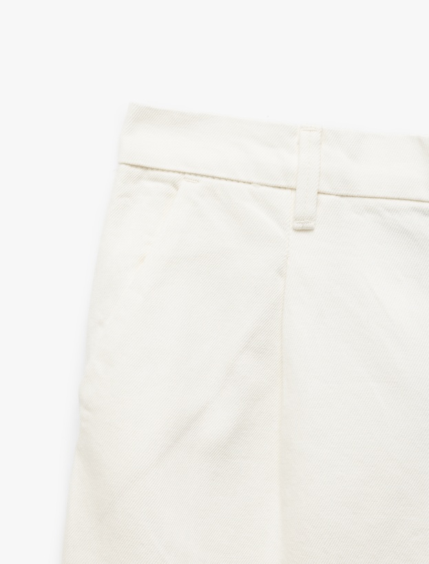 Pamuklu Normal Bel Cep Detaylı Oversize Cigarette Pantolon_2