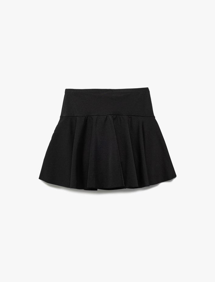  Pileli Şortlu Bikini Etek