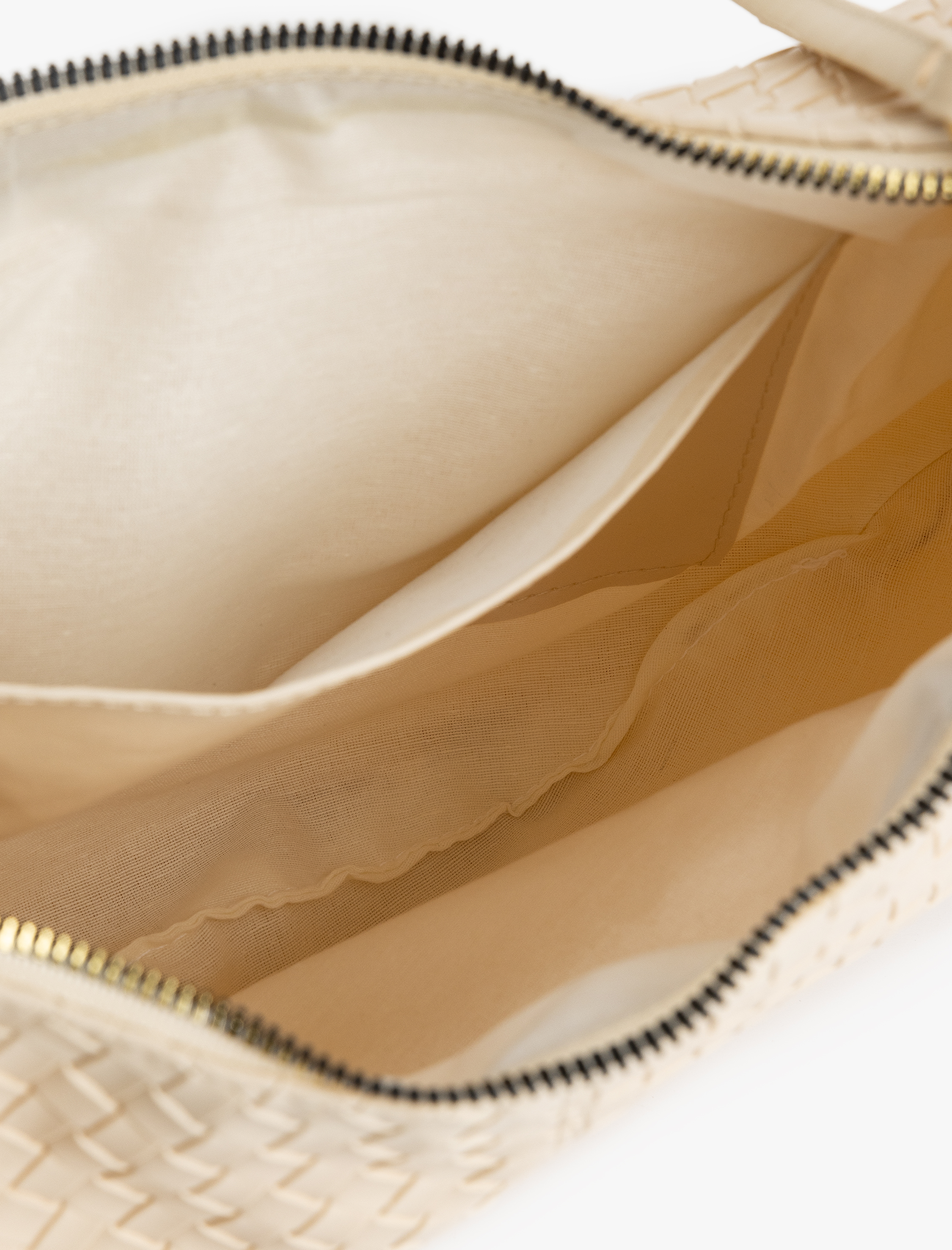  Kadın Suni Deri Fermuarlı Düğüm Detaylı Dokulu Çanta