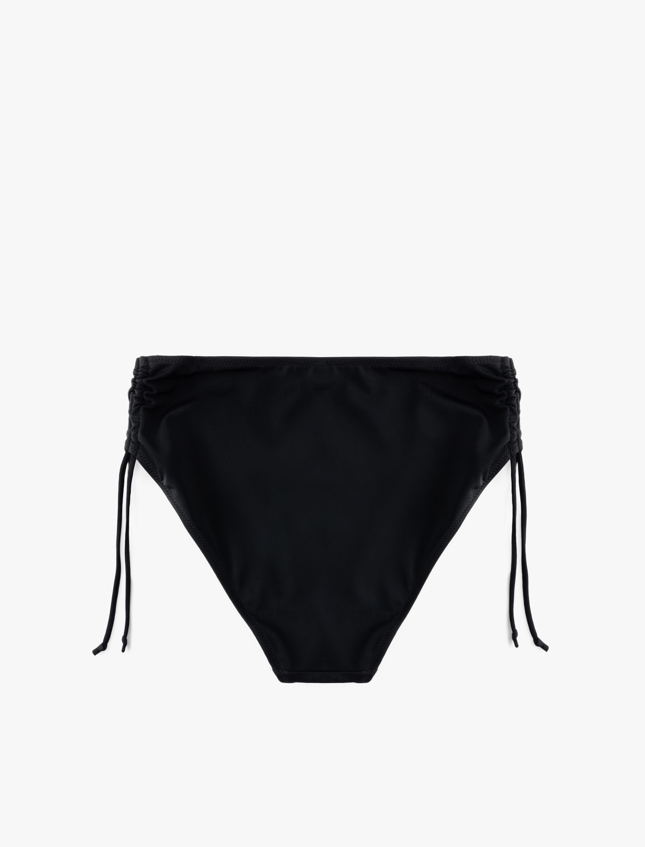   Yüksek Bel Yanları Büzgülü İpli Bikini Altı