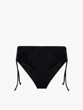 Yüksek Bel Yanları Büzgülü İpli Bikini Altı