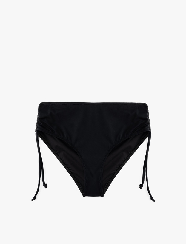 Yüksek Bel Yanları Büzgülü İpli Bikini Altı_0