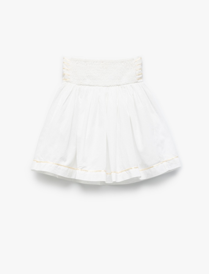 Kız Çocuk Pamuklu A Kesim Yüksek Bel Etek