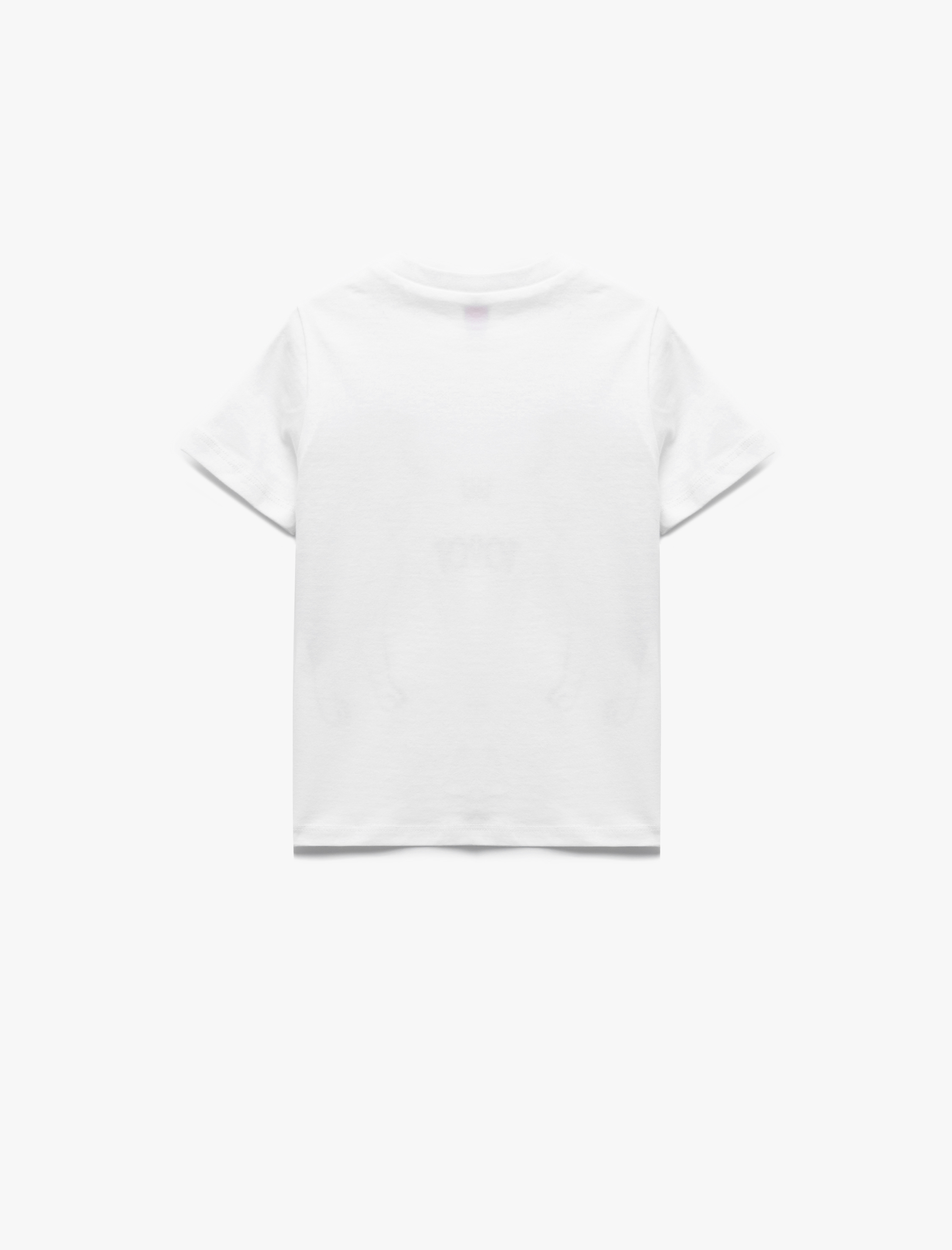  Erkek Bebek Kısa Kollu Bisiklet Yaka Pamuklu Baskılı Tişört