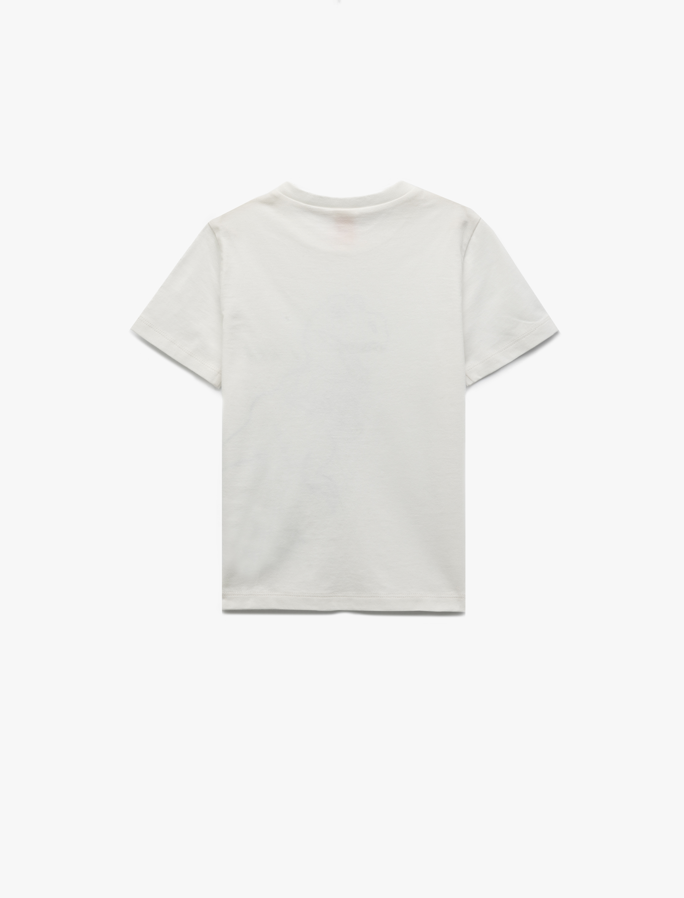  Erkek Bebek Dinozor Baskılı Kısa Kollu Bisiklet Yaka Pamuklu Tişört