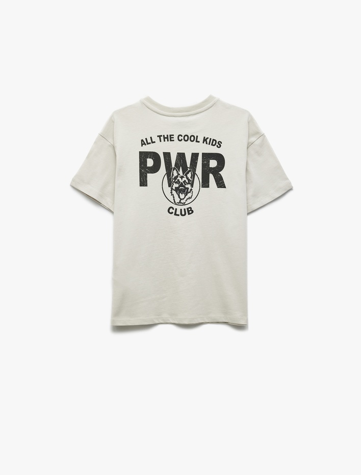 Erkek Çocuk Baskılı Bisiklet Yaka Kısa Kollu Pamuklu Tişört