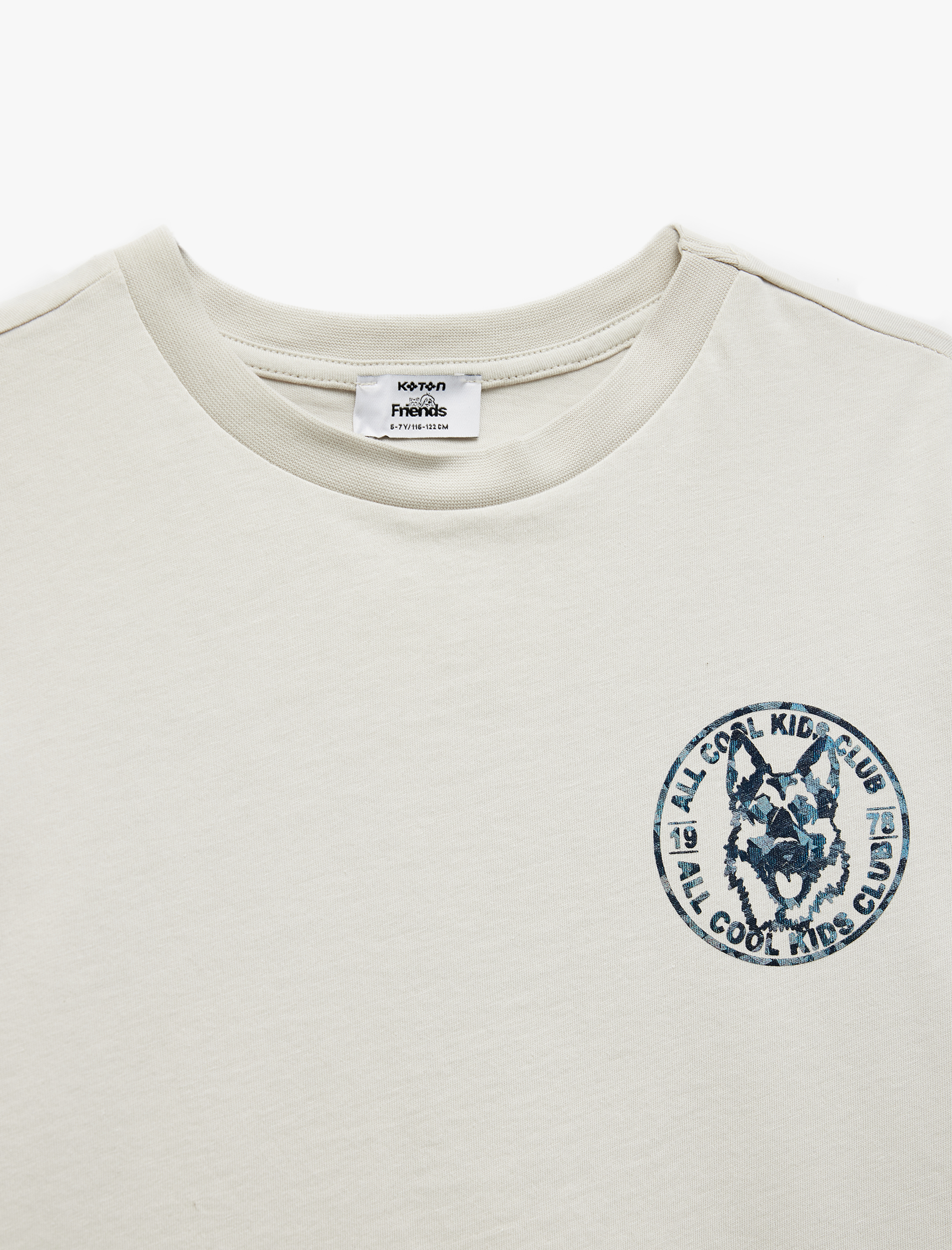  Erkek Çocuk Baskılı Bisiklet Yaka Kısa Kollu Pamuklu Tişört