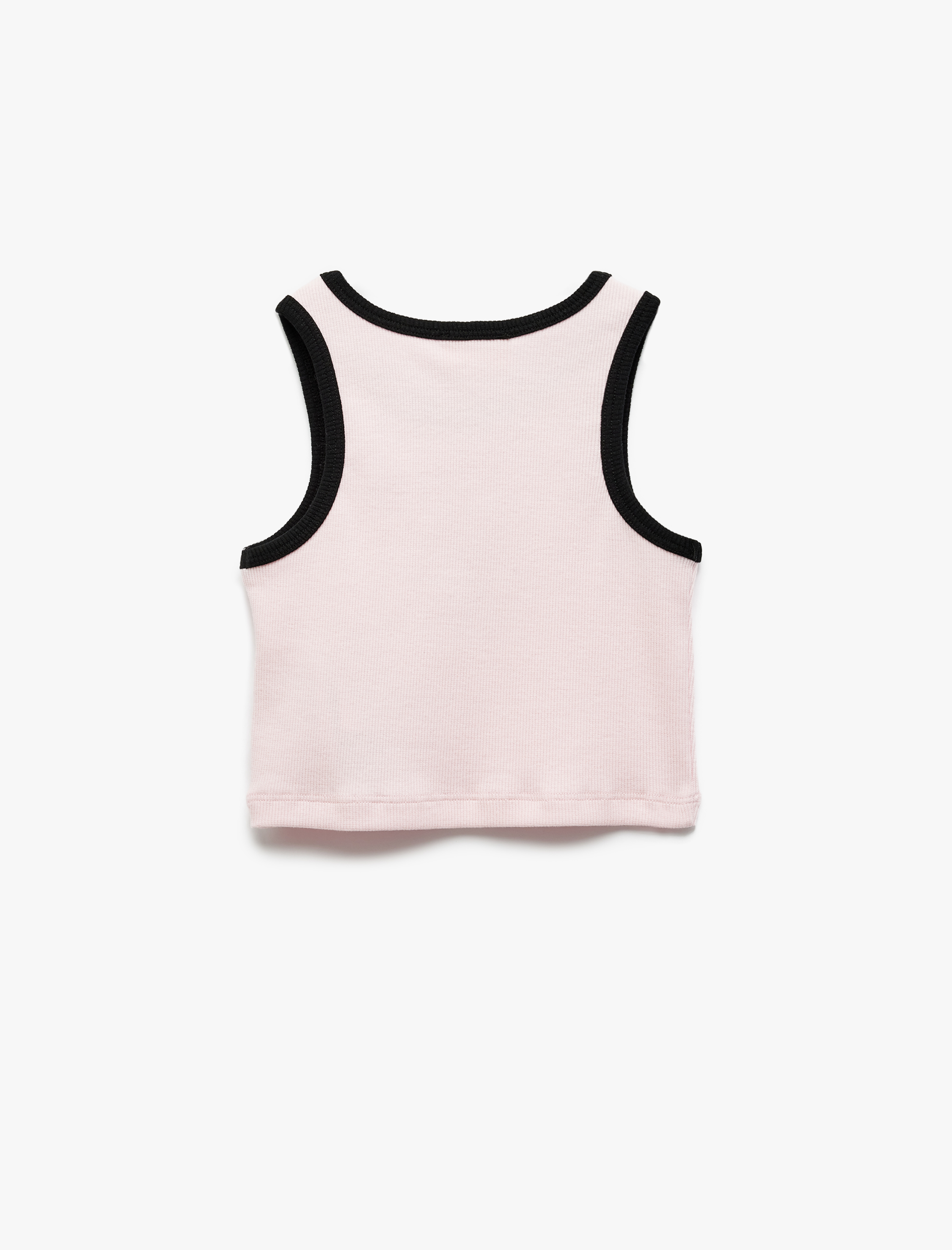  Kız Çocuk Bisiklet Yaka Kolsuz Baskılı Pamuklu Atlet