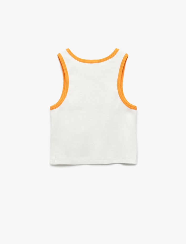 Kız Çocuk Bugs Bunny Baskılı Ribanalı Lisanslı Bisiklet Yaka Crop Atlet