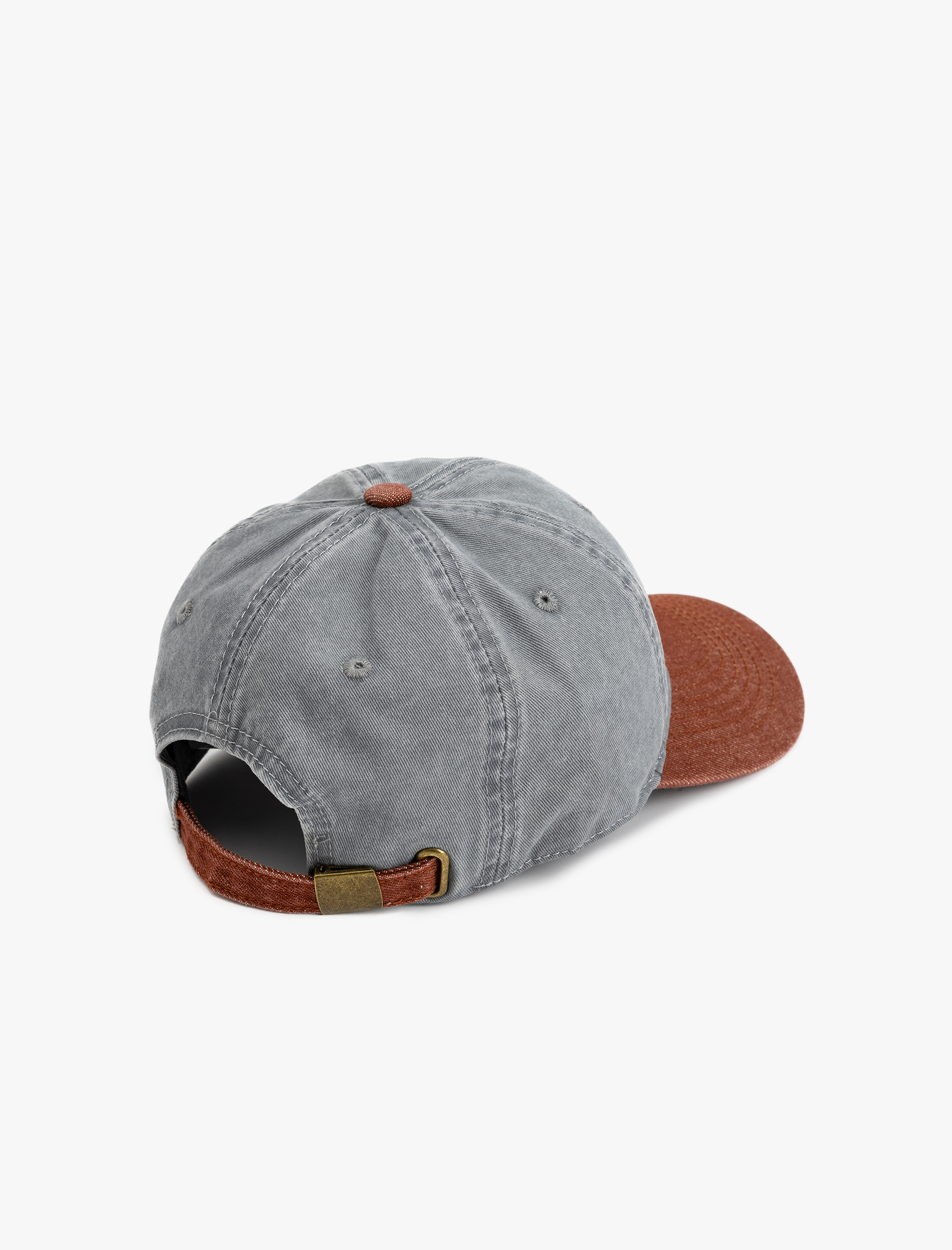  Erkek Pamuklu Renk Kontrastlı Yıkamalı Kep Şapka