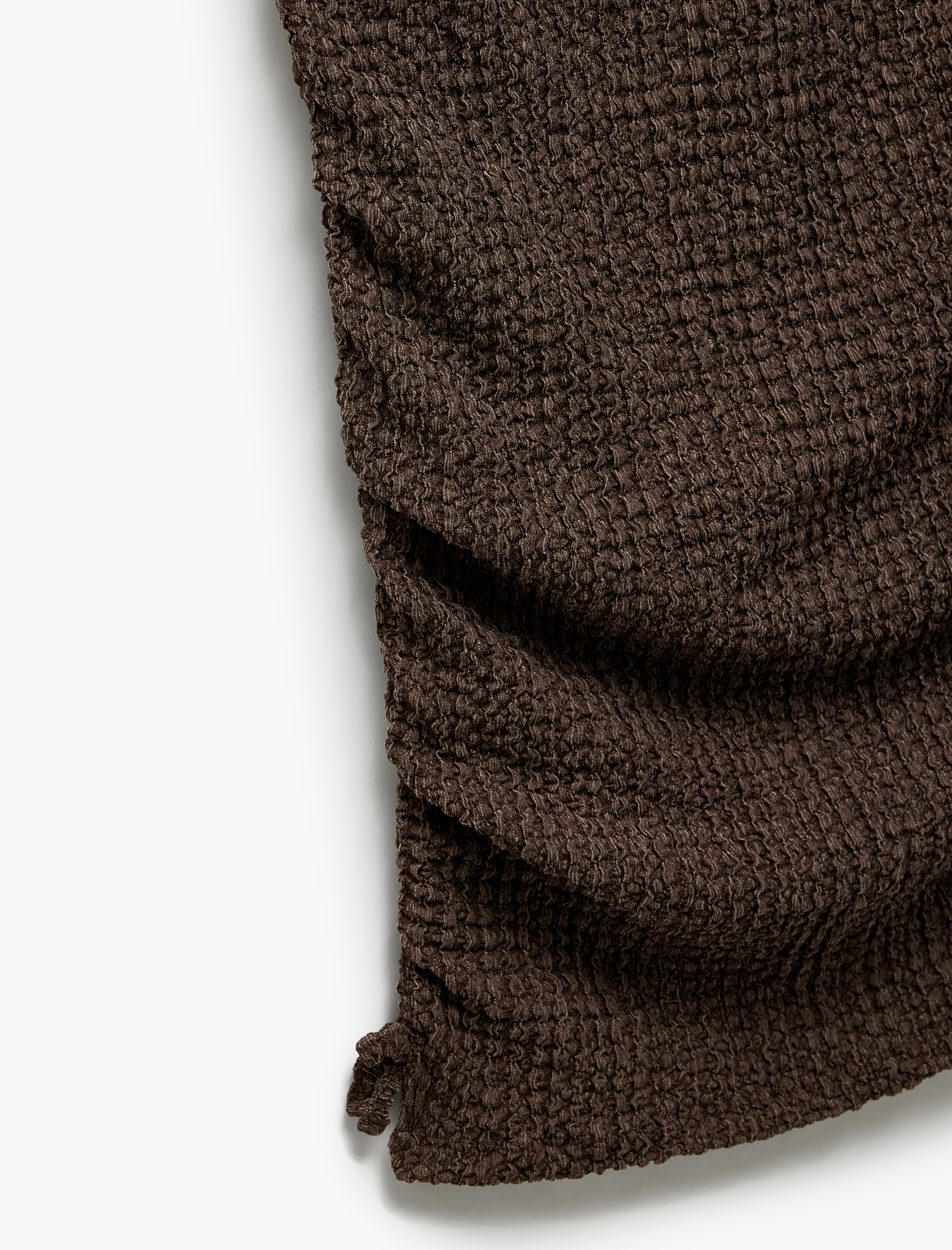  Kız Çocuk Bisiklet Yaka Kısa Kollu Drape Detaylı Elbise