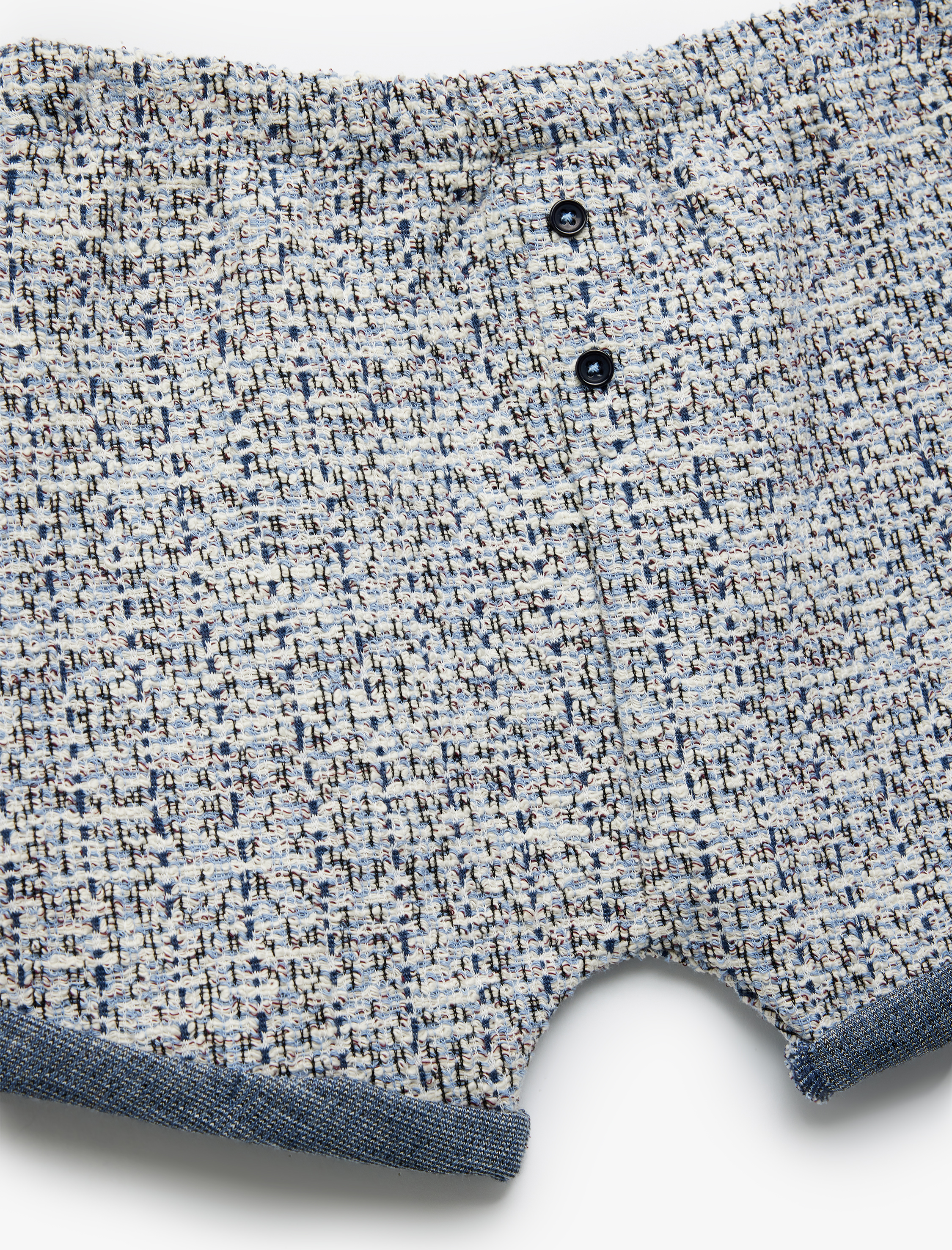  Erkek Bebek Düğme Detaylı Beli Lastikli Örme Şort