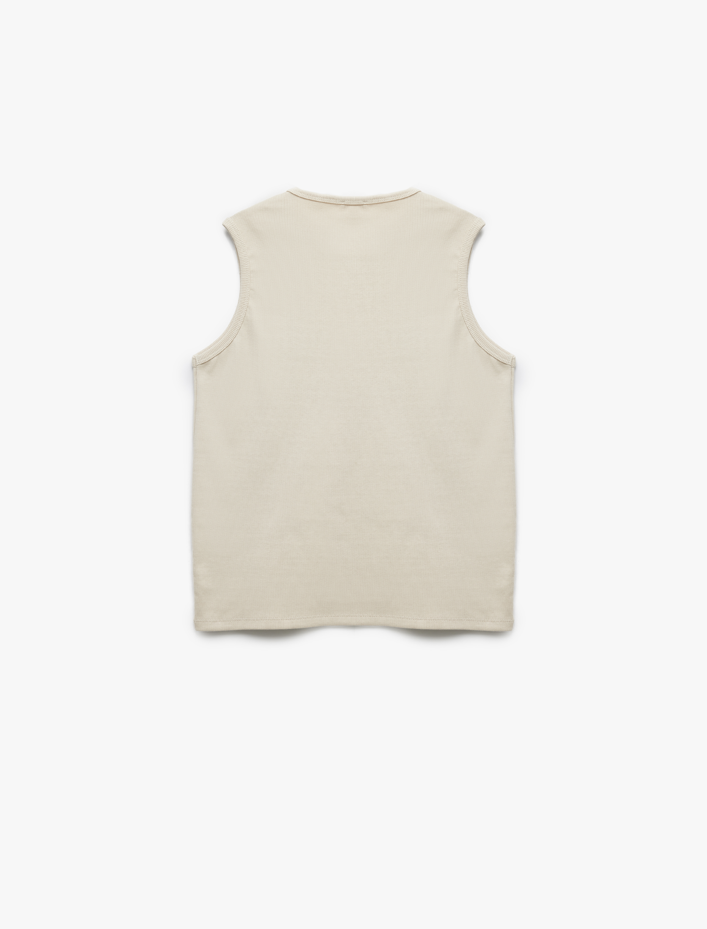  Erkek Çocuk Bisiklet Yaka Kolsuz Ribanalı Pamuklu Atlet