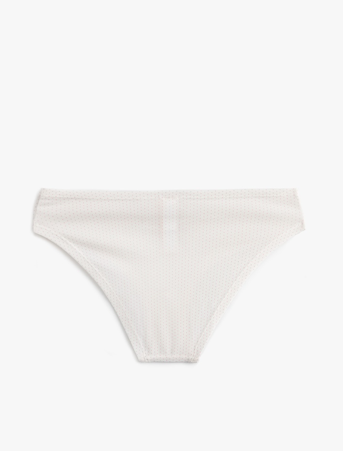  Pamuklu Drape Detaylı Fitilli Brazilian Külot