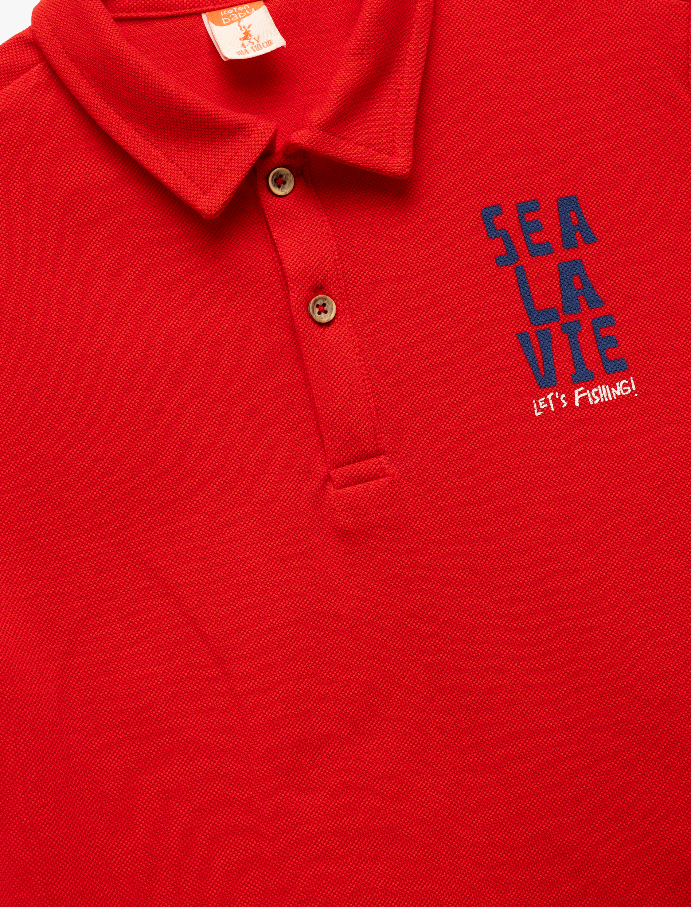  Erkek Bebek Pamuklu Kısa Kollu Polo Yaka Nakışlı Tişört