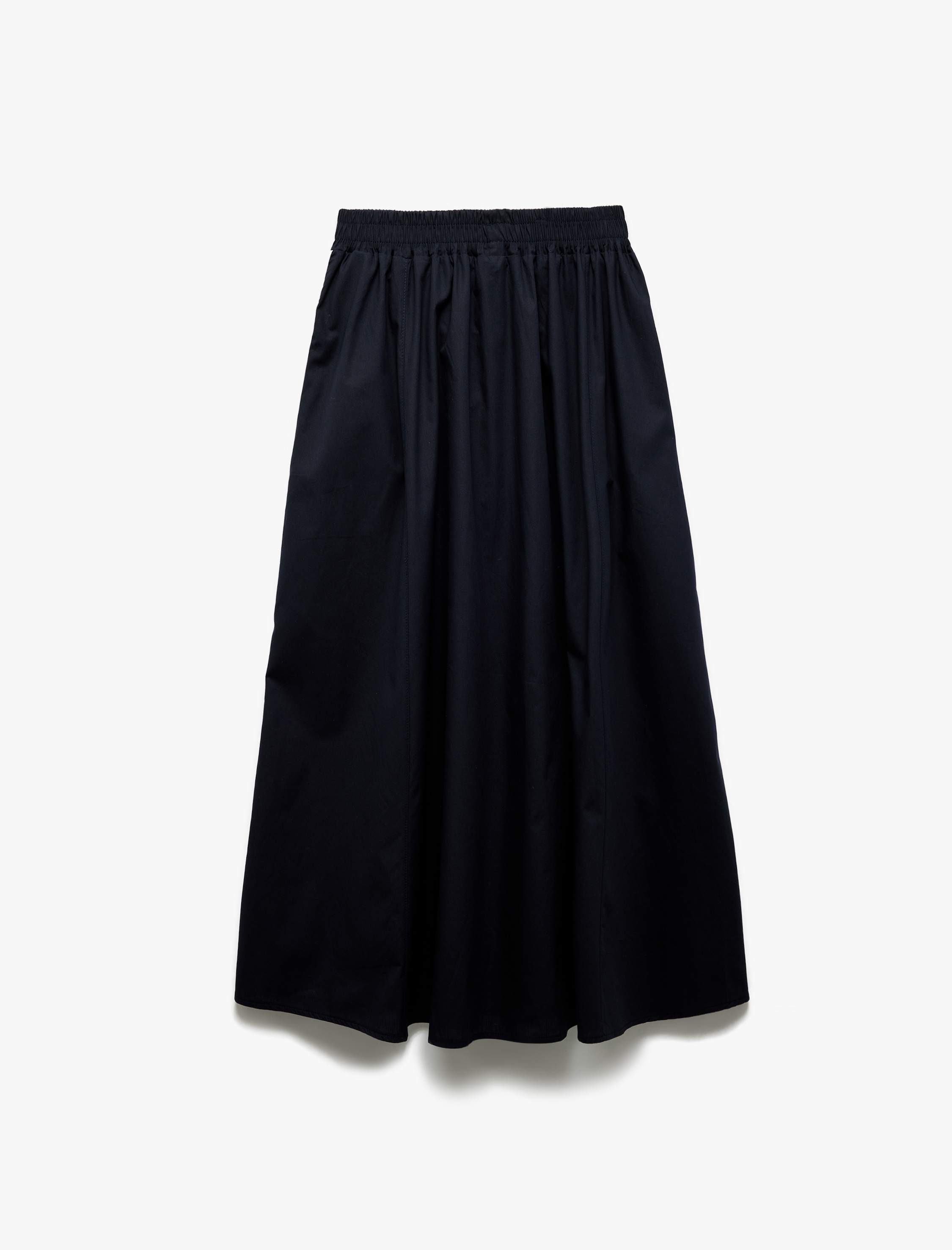   Uzun Kloş Etek Cepli Poplin Standart Bel