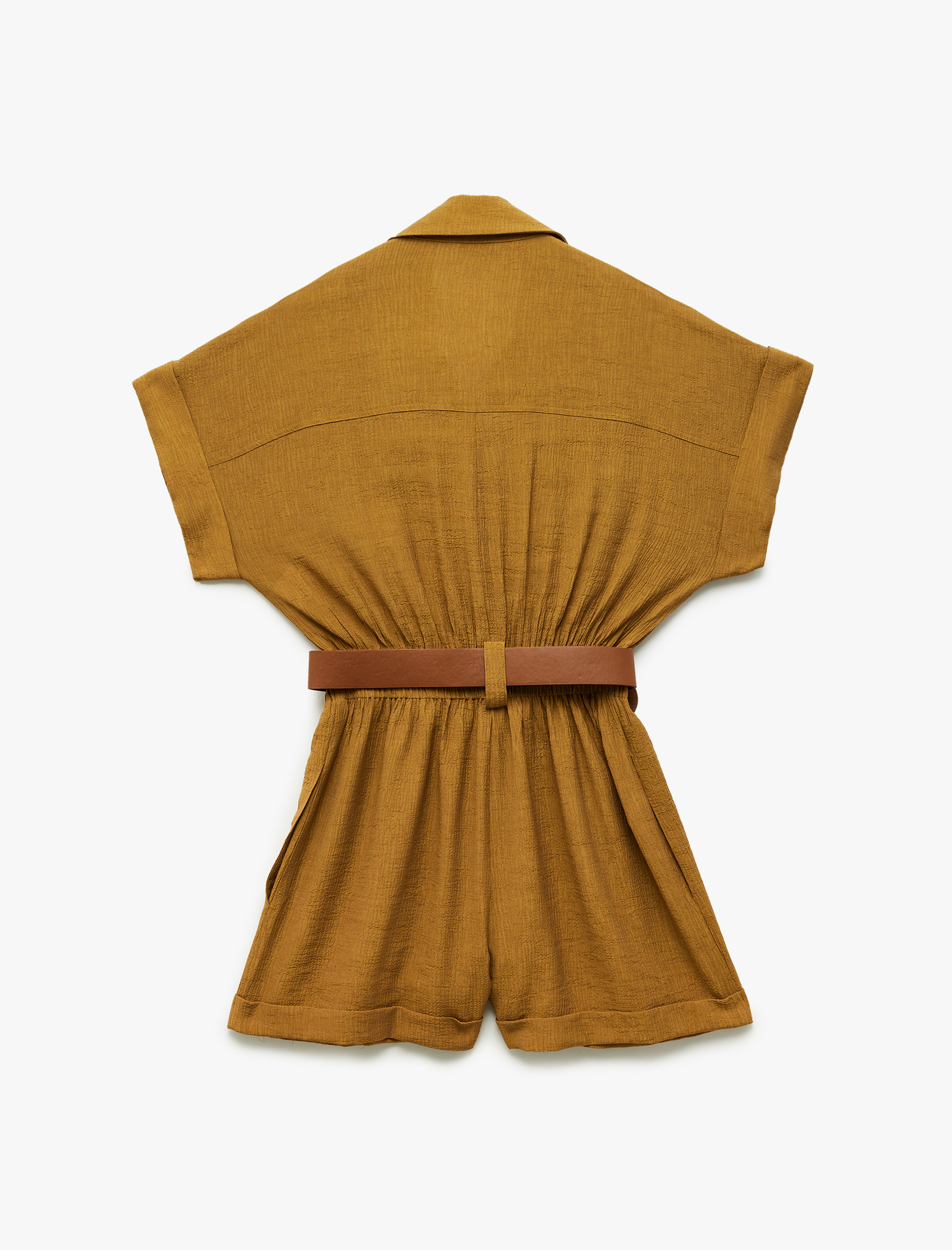 Koton X Sima Tarkan - Viskon Cepli Kemerli Kısa Kollu Şort Tulum