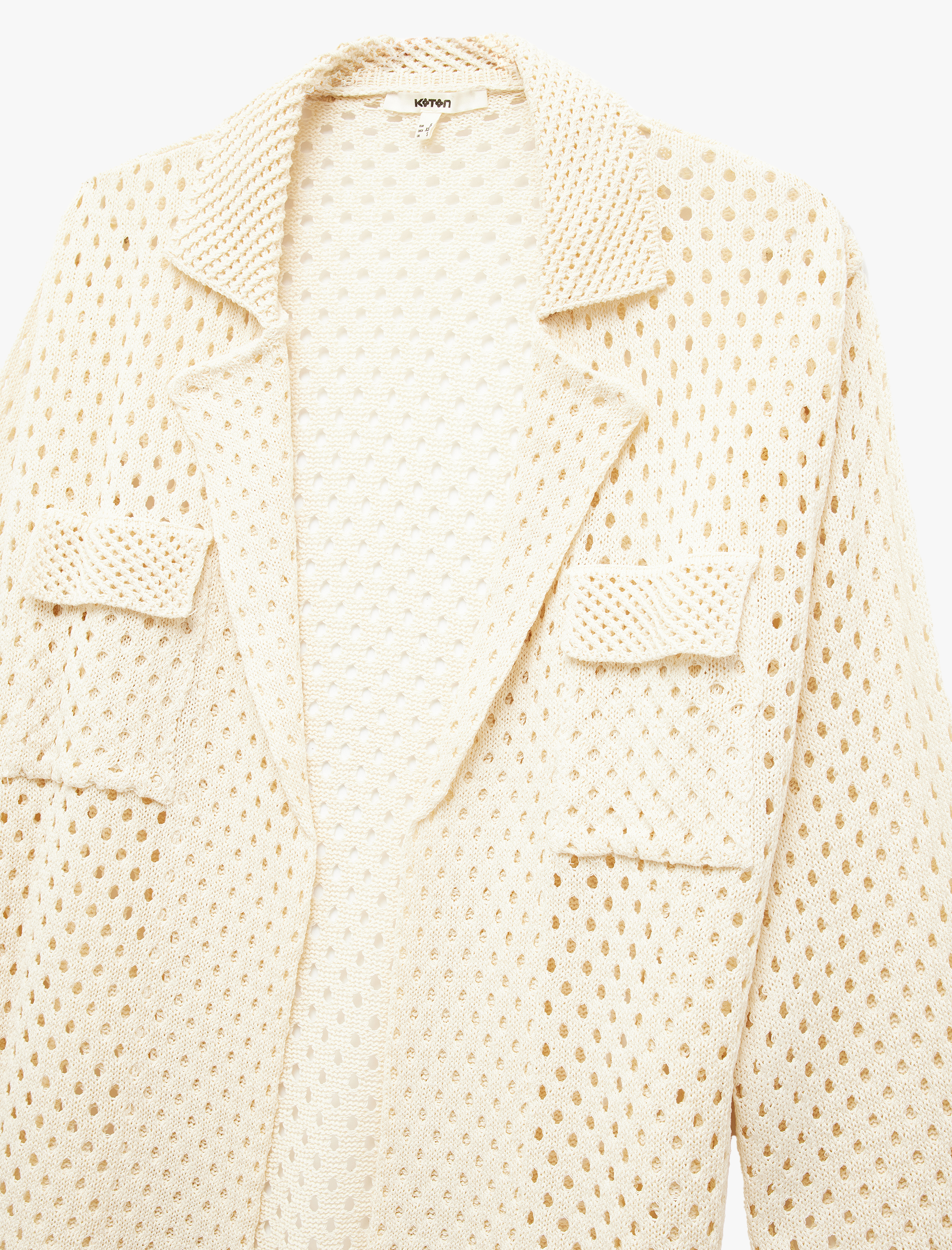   Koton X Sima Tarkan -  Ajurlu Uzun Kollu Cepli Kroşe Ceket