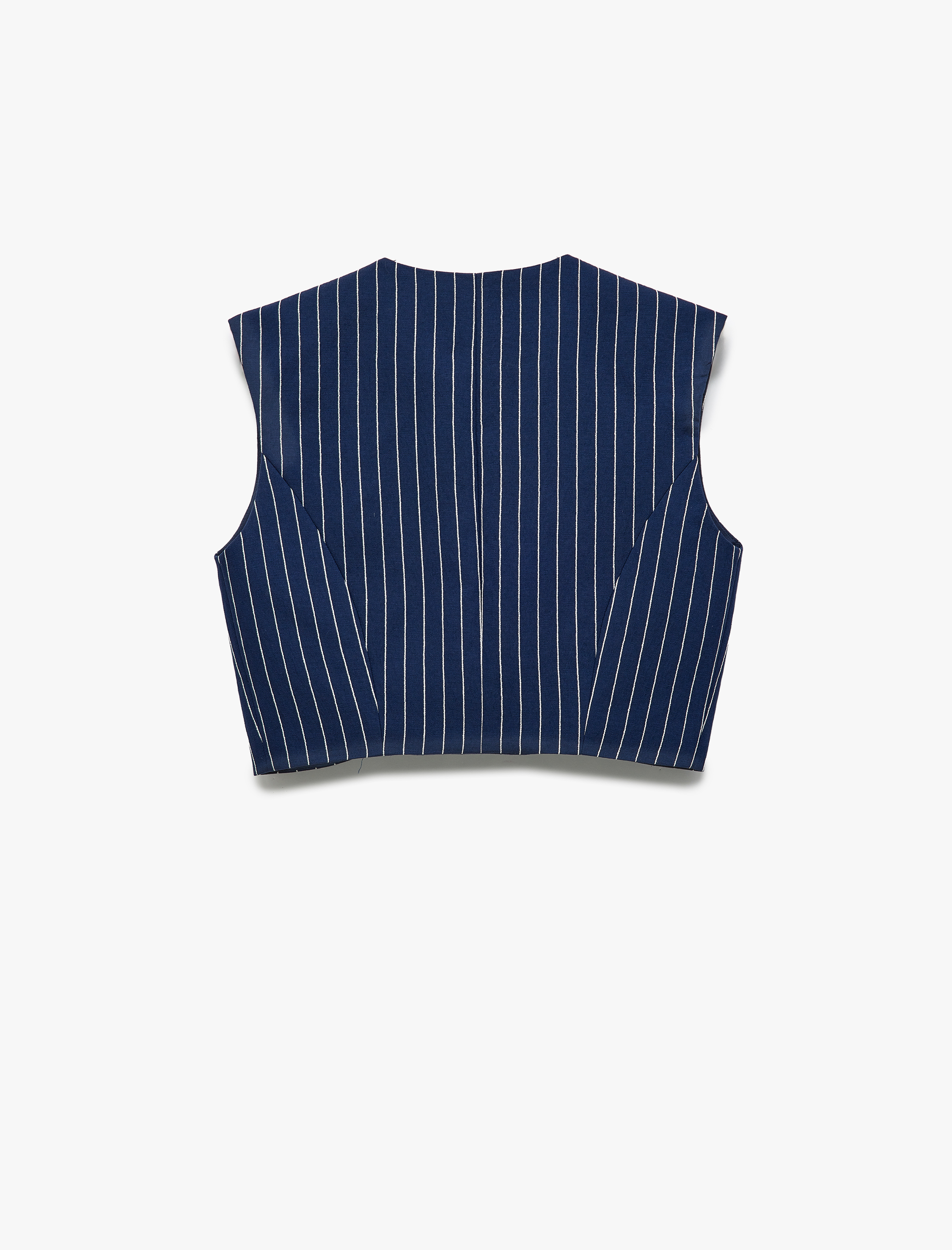   Koton X Sima Tarkan - Viskon Regular Fit Bisiklet Yaka Düğmeli Kısa Yelek