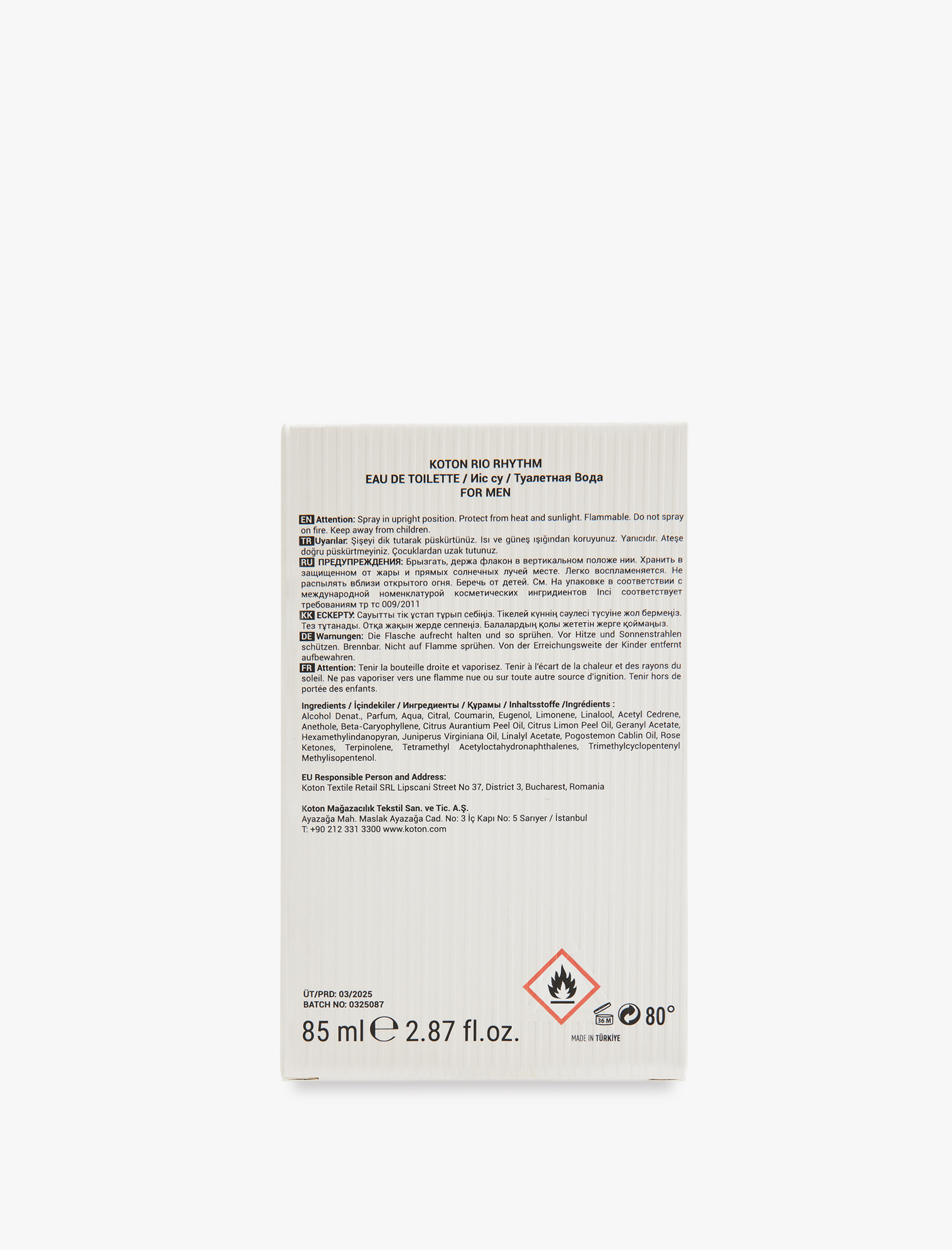  Erkek Parfüm Rio Rhythm 85 ML