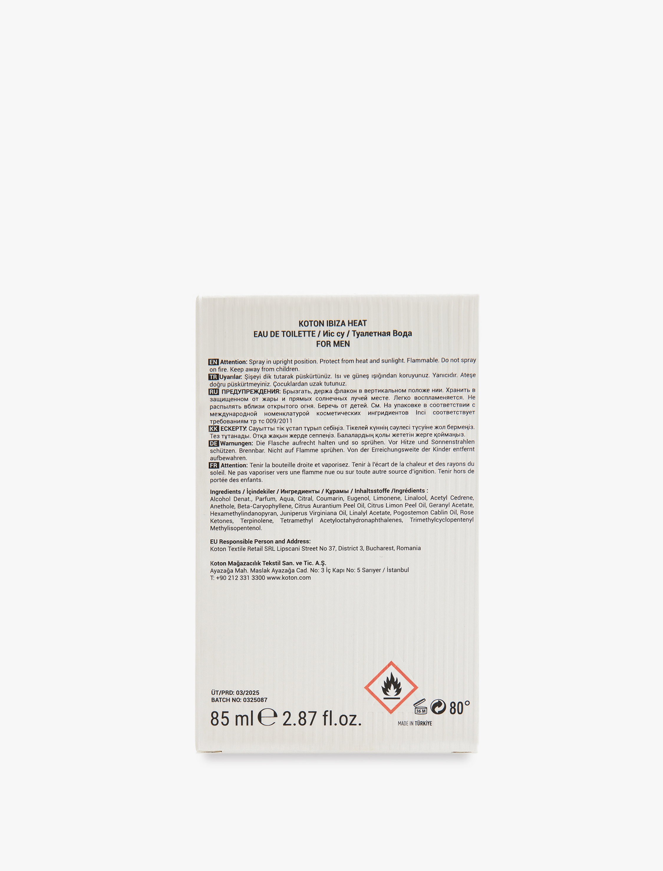  Erkek Parfüm Ibiza Heat 85 ML