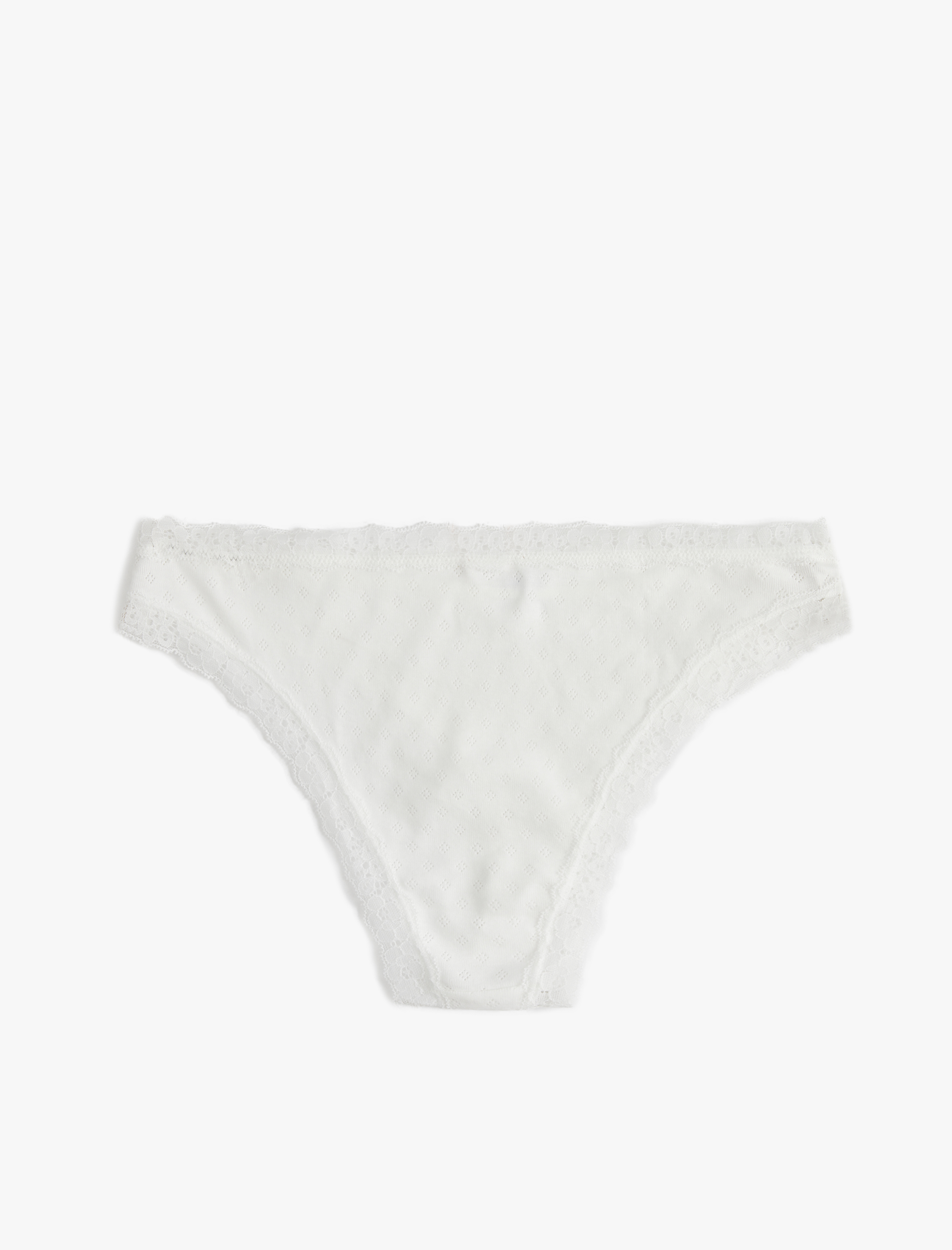   Pamuklu Fiyonklu Dantel Detaylı Külot