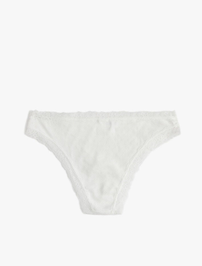  Pamuklu Fiyonklu Dantel Detaylı Külot