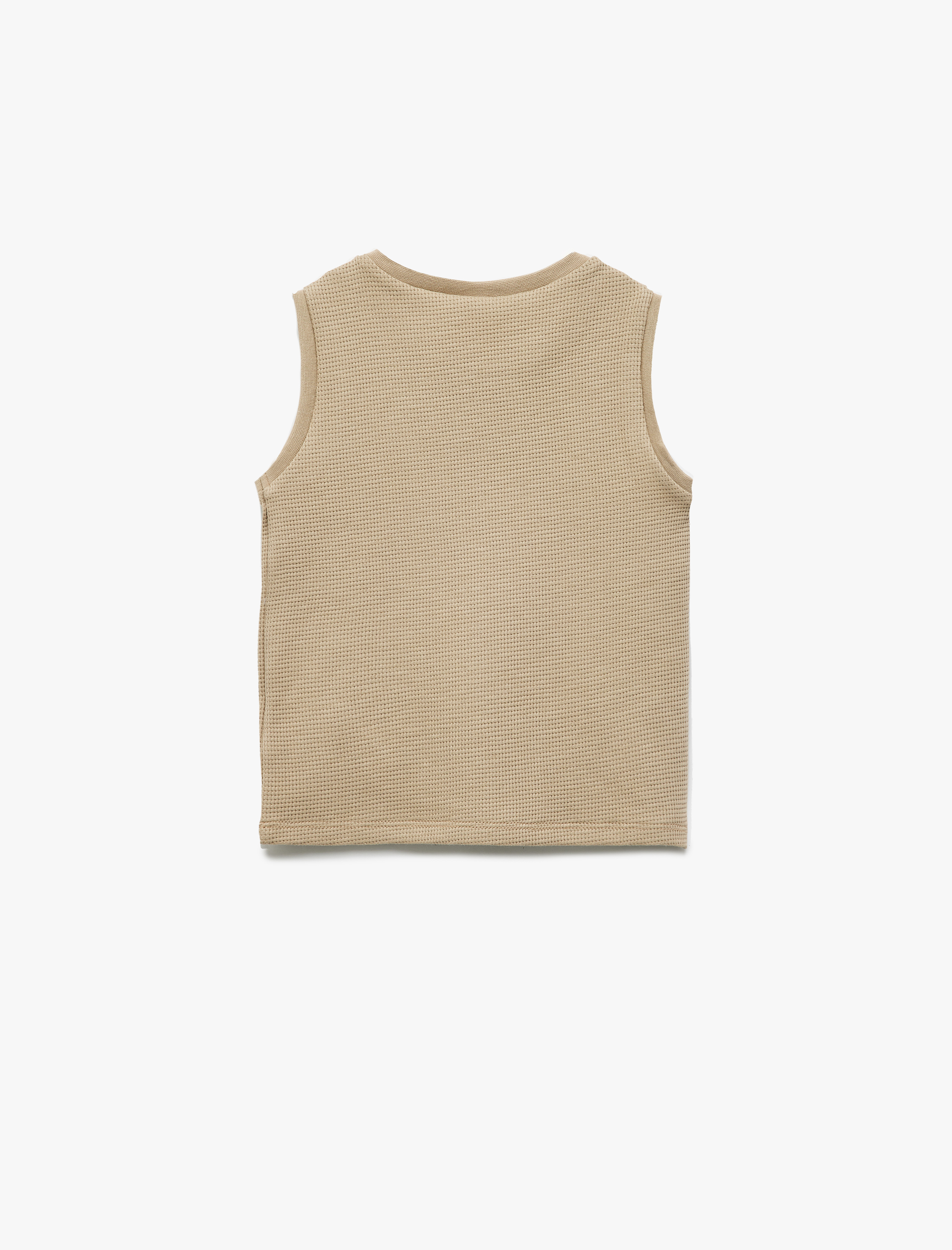  Erkek Bebek Bisiklet Yaka Kolsuz Dokulu Pamuklu Basic Atlet