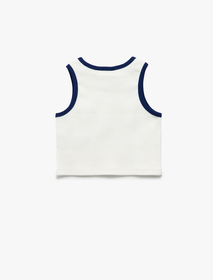 Kız Çocuk Lisanslı Bisiklet Yaka Kolsuz Snoopy Baskılı Crop Atlet