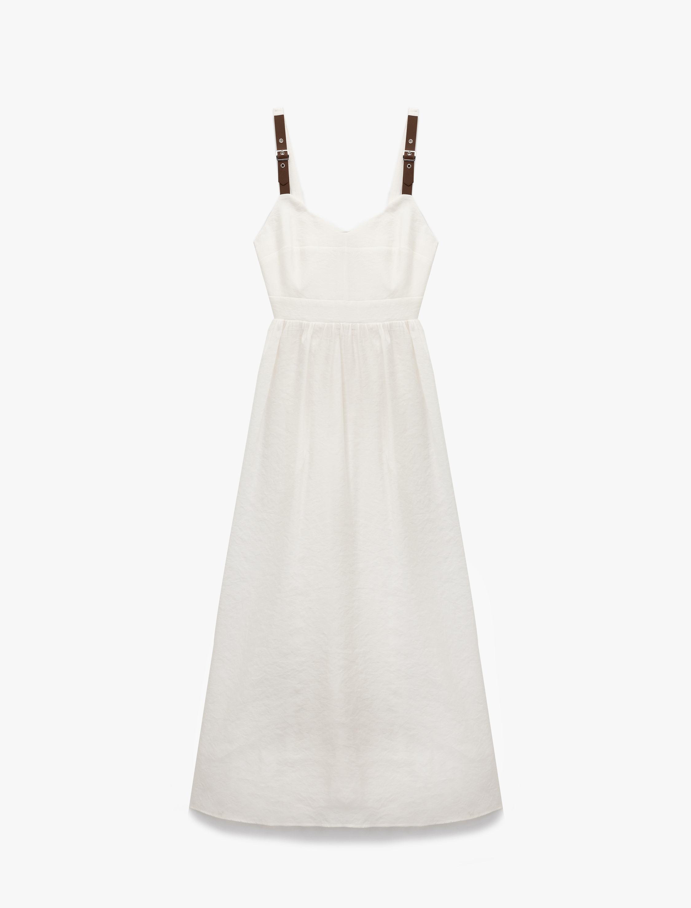 Koton X Sima Tarkan - Kolsuz V Yaka A Kesim Modal Askılı Uzun Elbise