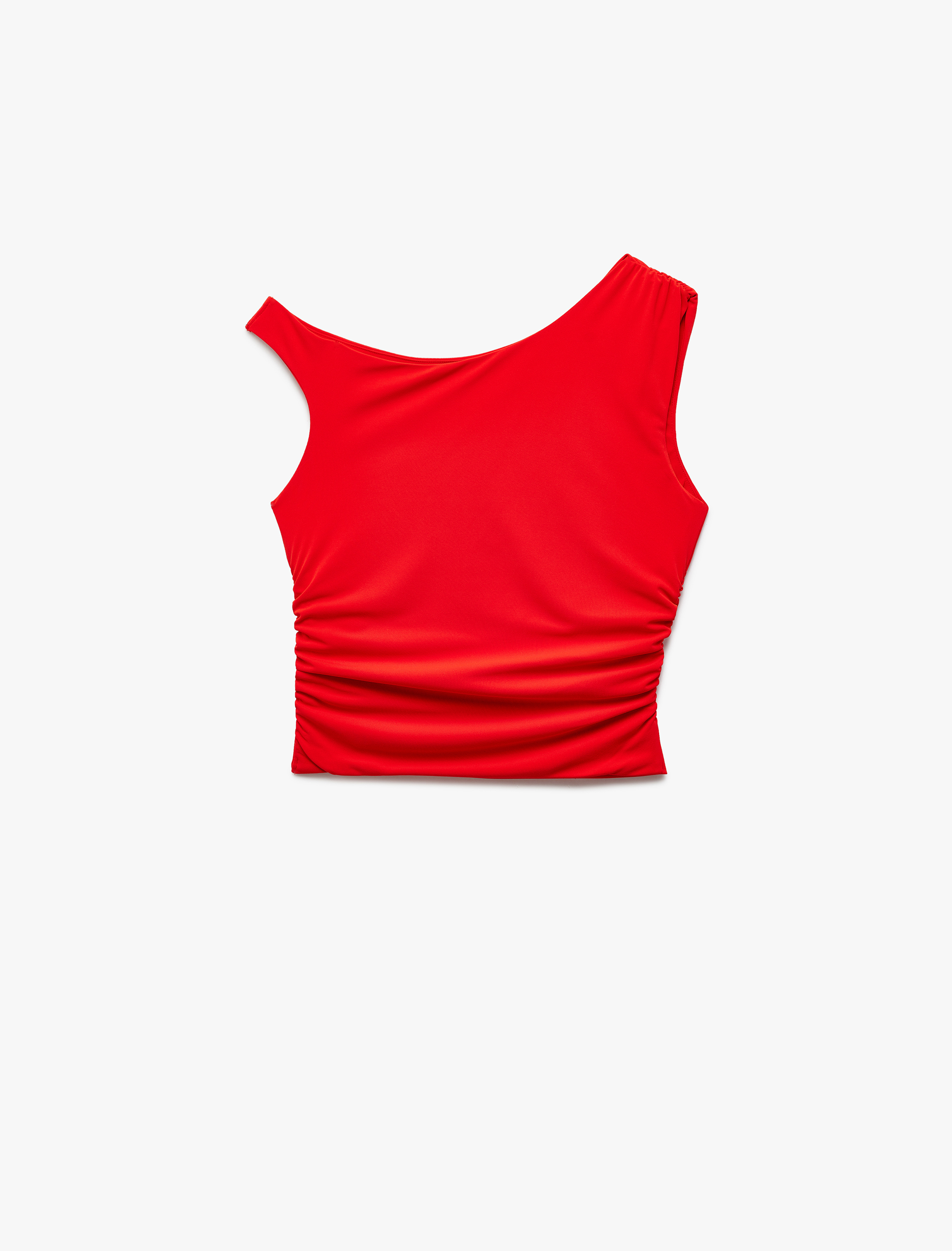   Koton X Sima Tarkan - Asimetrik Yaka Drape Detaylı Kolsuz Bluz