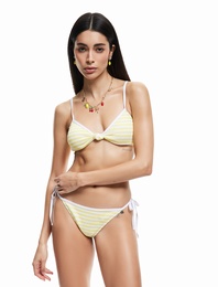Koton X Sibil Çetinkaya - Dokulu İpli Çizgili Bikini Altı