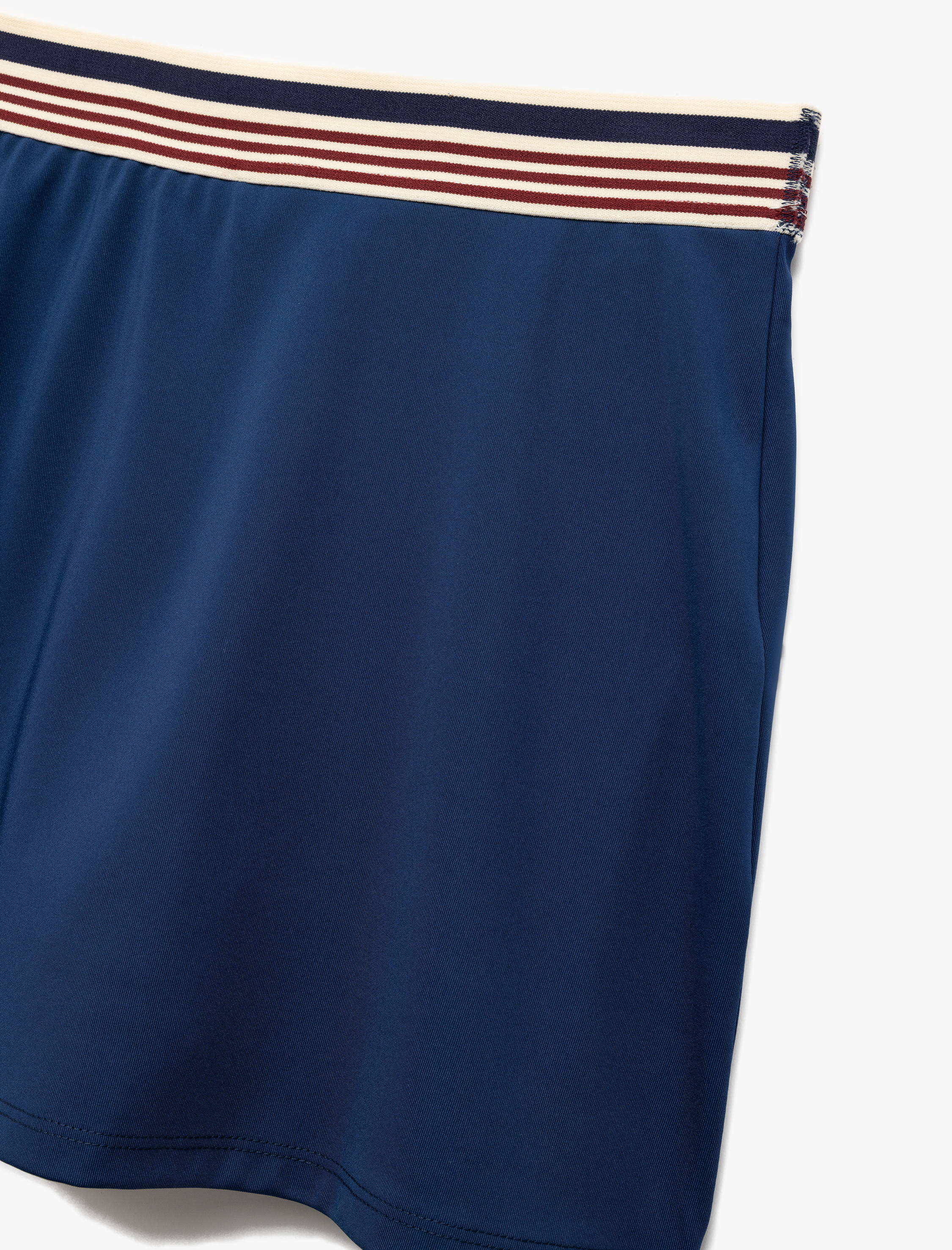   Beli Lastikli Çizgili İnterlok Mini Spor Şort Etek