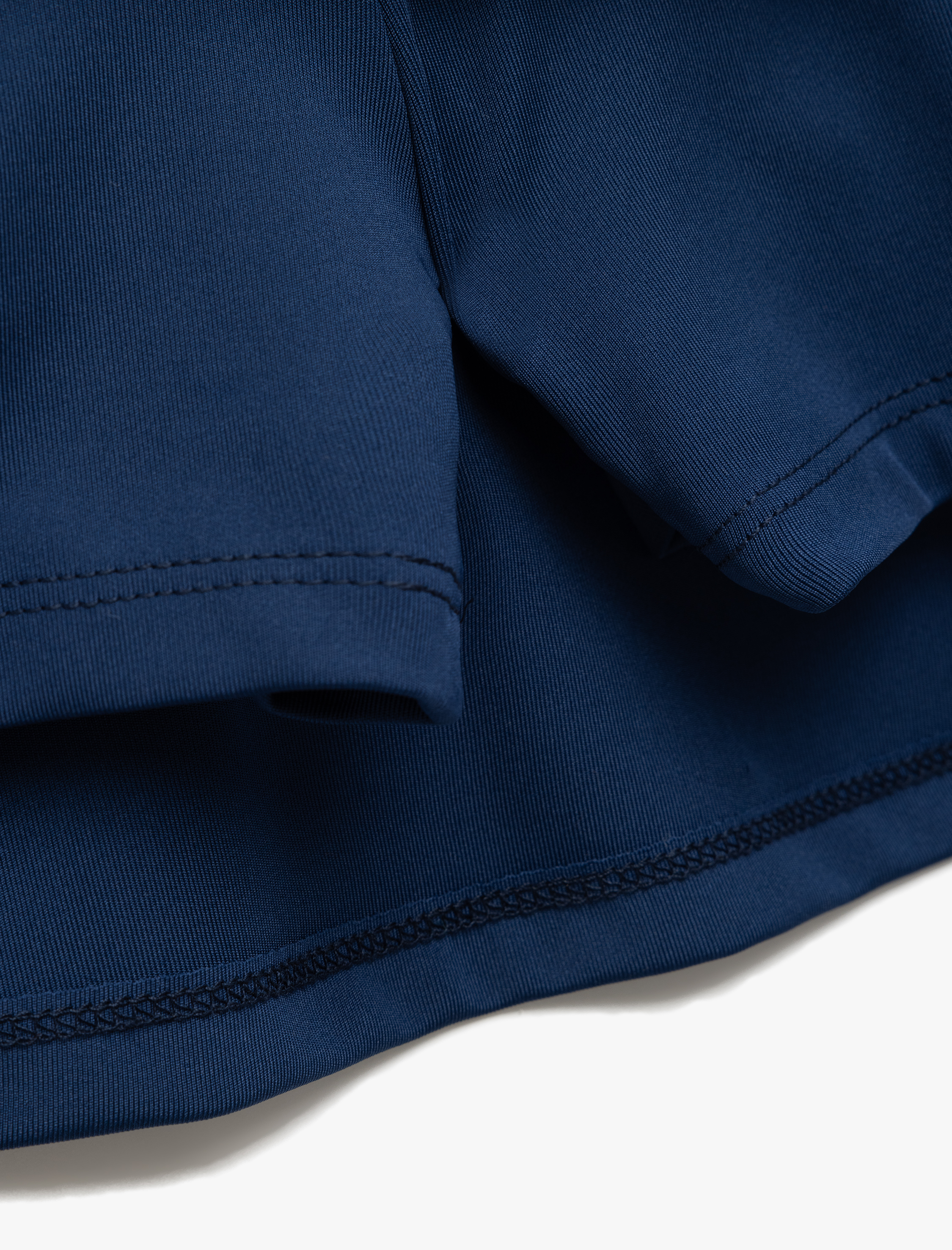   Beli Lastikli Çizgili İnterlok Mini Spor Şort Etek