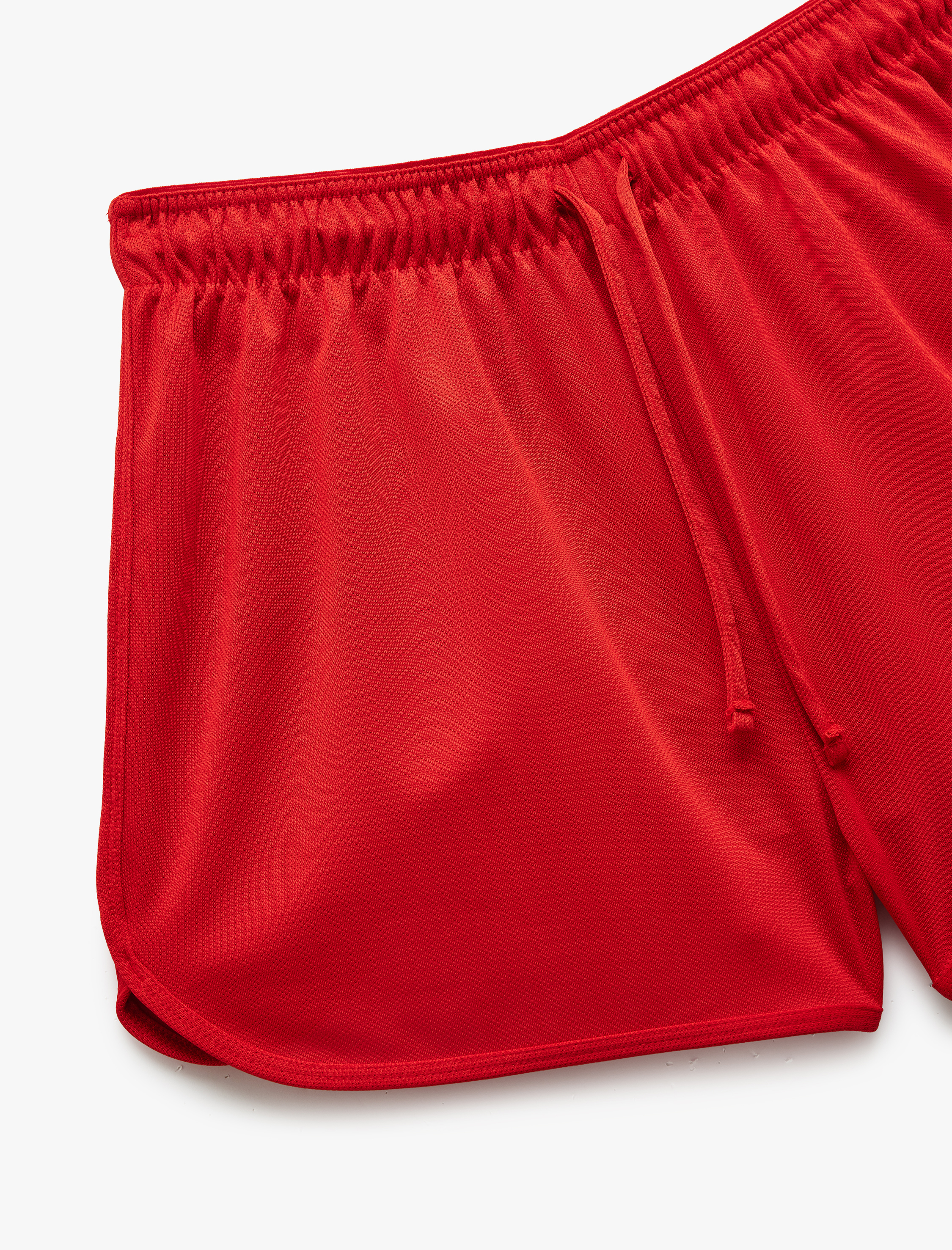   Yüksek Bel Rahat Kalıp Bağcıklı Mini Spor Şort