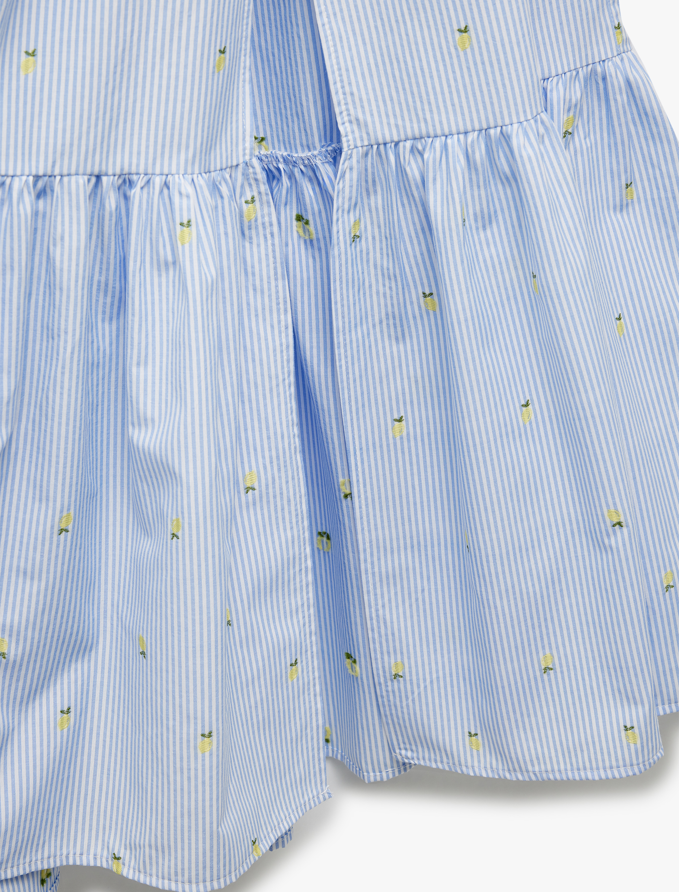   Koton X Sibil Çetinkaya - Yırtmaçlı Limon İşleme Detaylı Uzun Poplin Kloş Etek