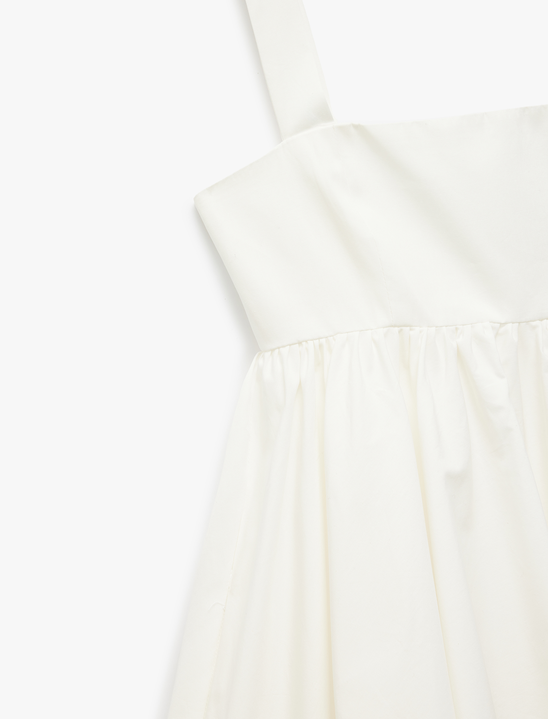   Pamuklu Askılı Mini Balon Elbise