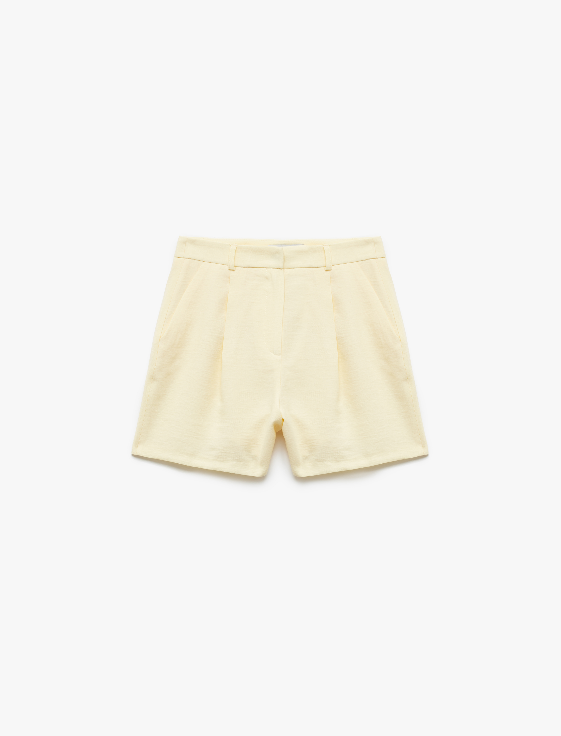   Koton X Sibil Çetinkaya - Viskon Kumaş Pile Detaylı Cepli Mini Şort