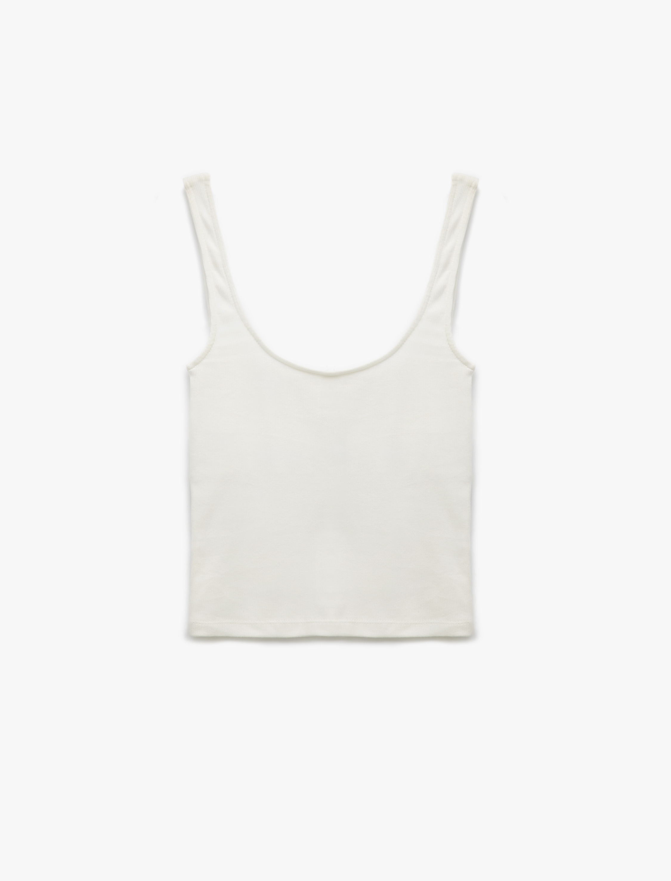   Koton X Sibil Çetinkaya - Kolsuz Pamuklu Çiçek Aplike Detaylı Kare Yaka Askılı Bluz