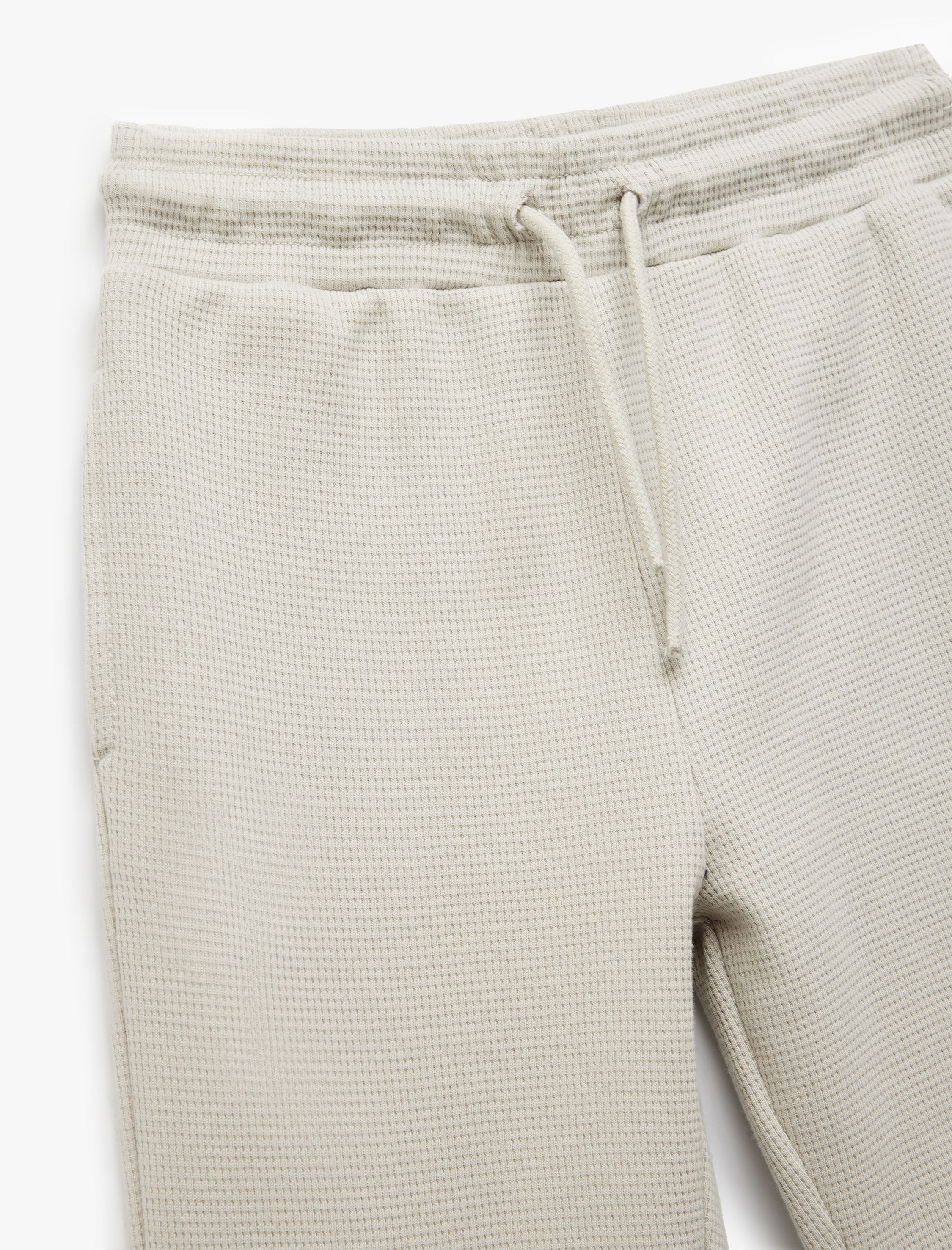  Erkek Çocuk Pamuklu Beli Bağcıklı Dokulu Basic Jogger Eşofman Altı