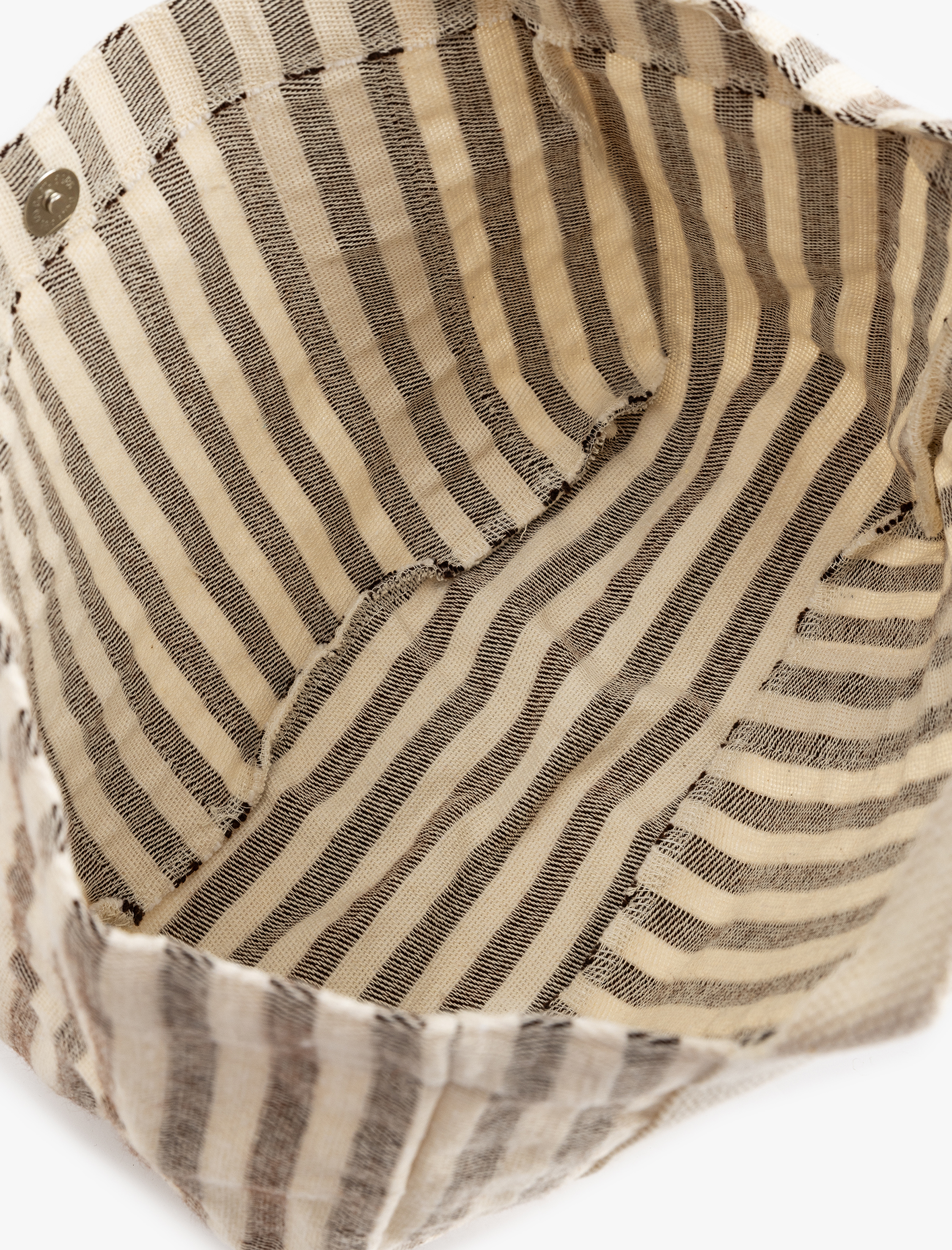  Kadın Düğmeli Çizgili Tote Çanta