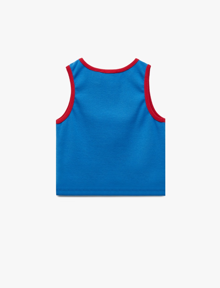 Kız Çocuk Pamuklu Ribanalı Bisiklet Yaka Superman Lisanslı Atlet