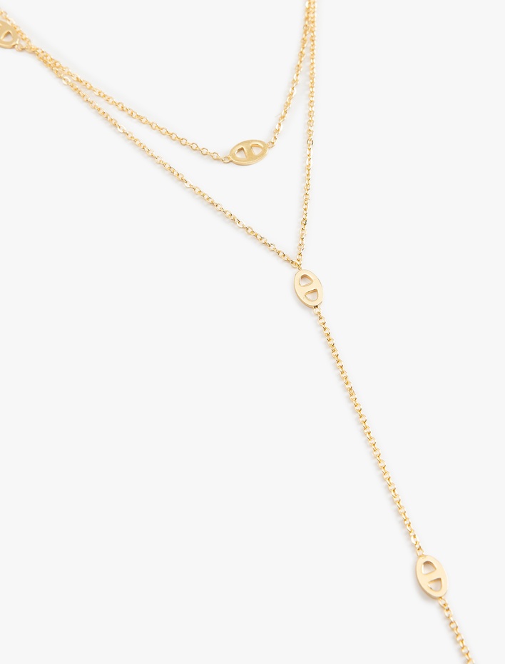 Kadın Çift Sıra Uzun Zincir Kolye